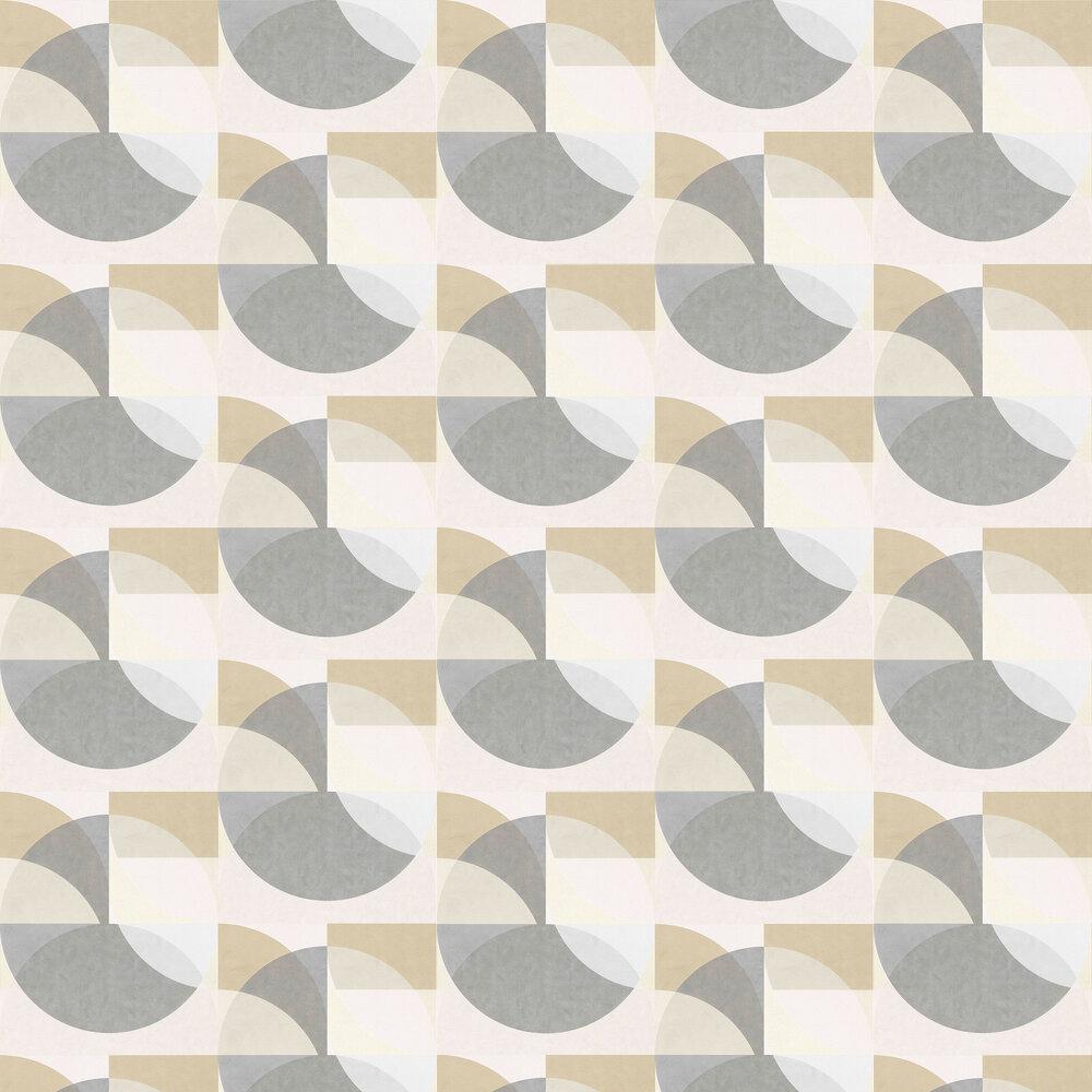 1000x1000 Geometric Circle Graphic by Galerie/ Grey/ Beige : Wallpaper Direct