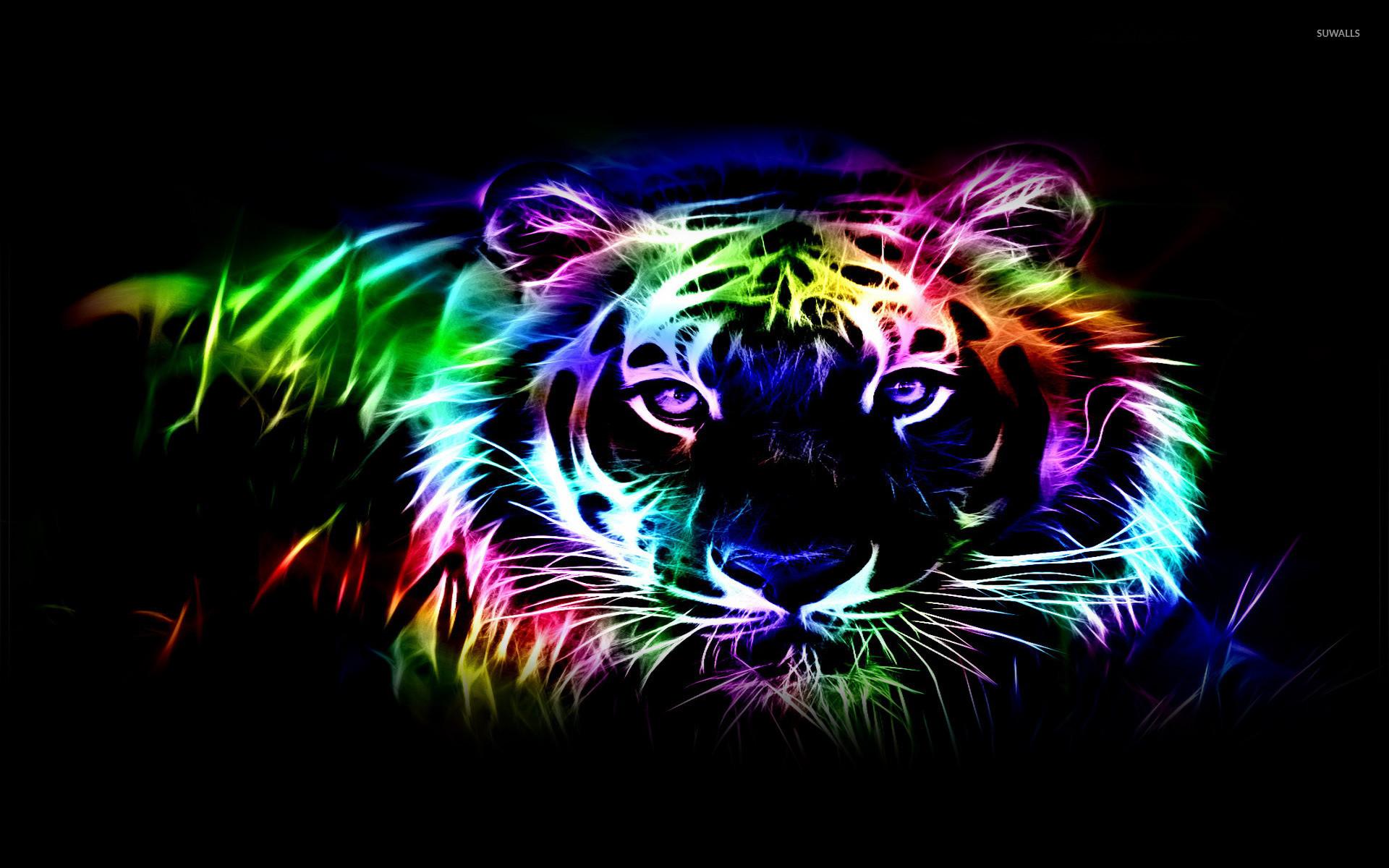 1920x1200 Neon Tiger hình nền