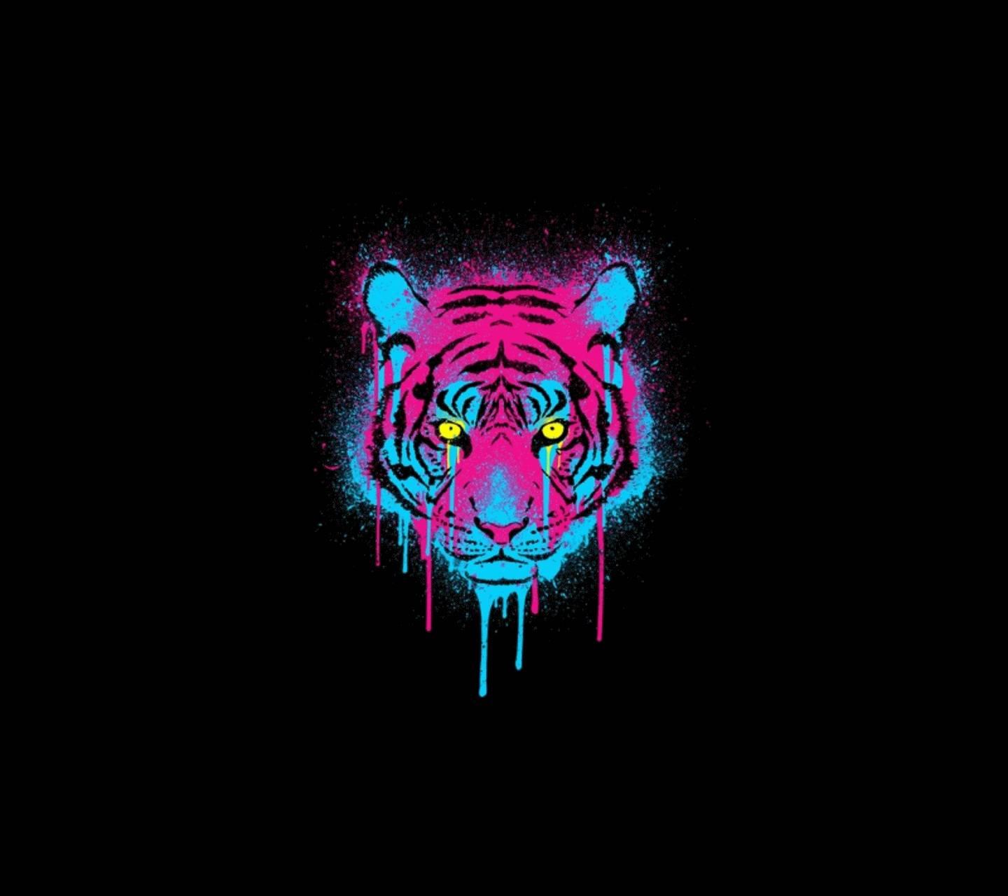 Neon Tiger Wallpapers Top Free Neon Tiger Backgrounds Wallpaperaccess