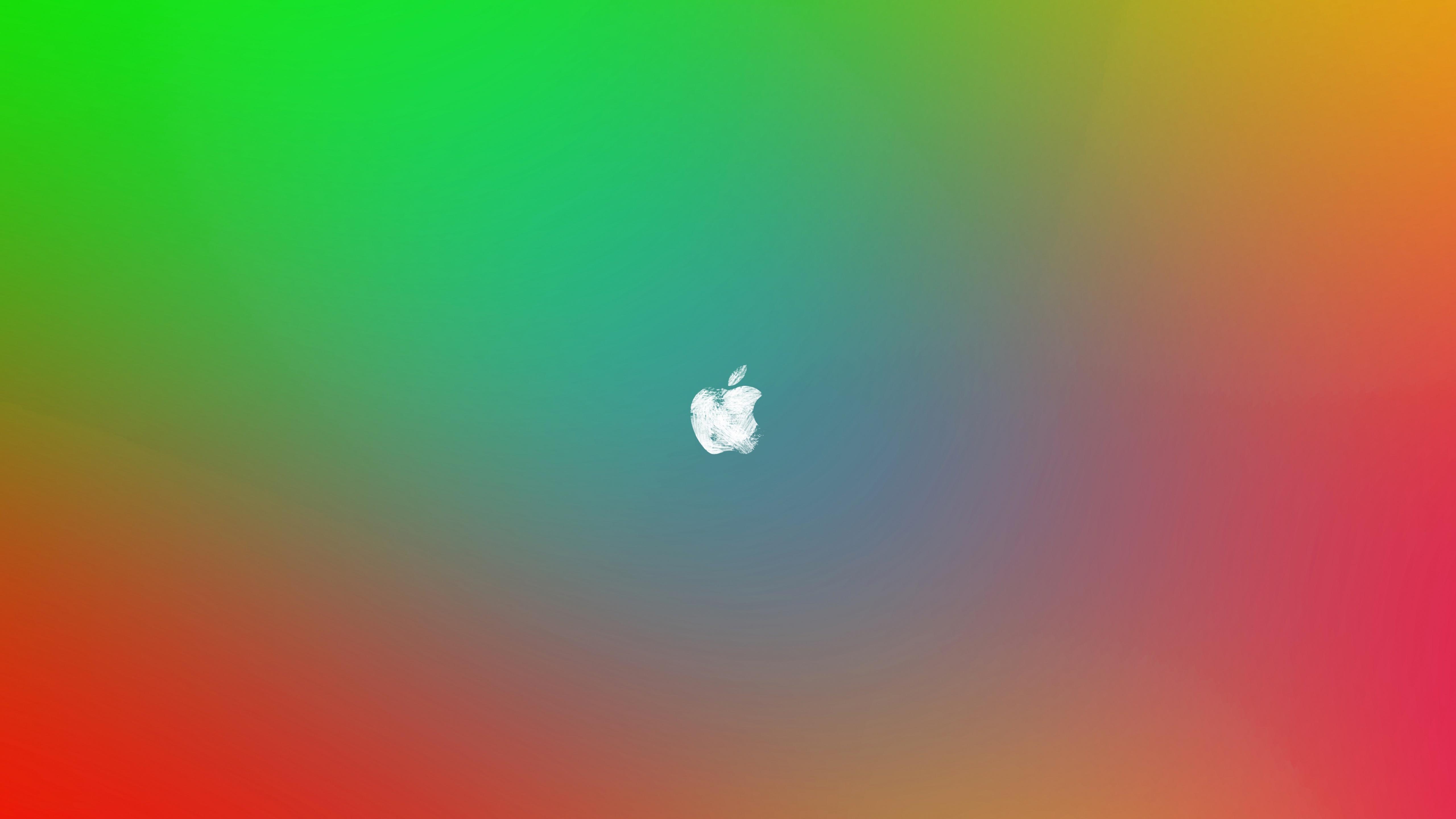 5120x2880 K, #Colorful, #Apple logo HD Wallpaper