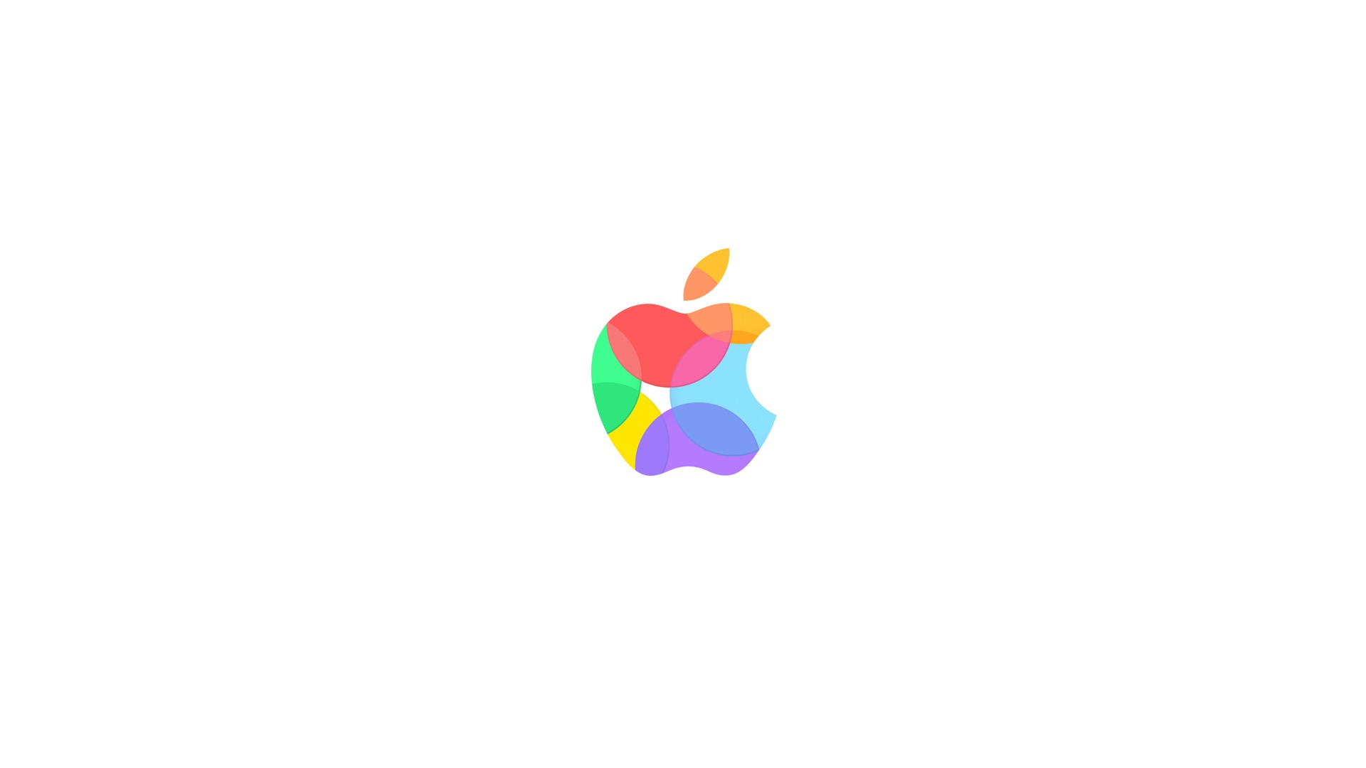1920x1080 Apple logo colorful white. wallpaper.sc Desktop