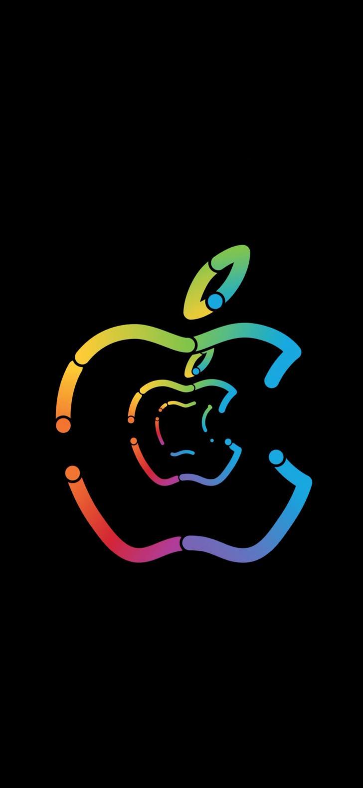728x1578 Wallpaper HD: Apple, Logo, Animation, iPhone, Promotional, Live, Wallpaper