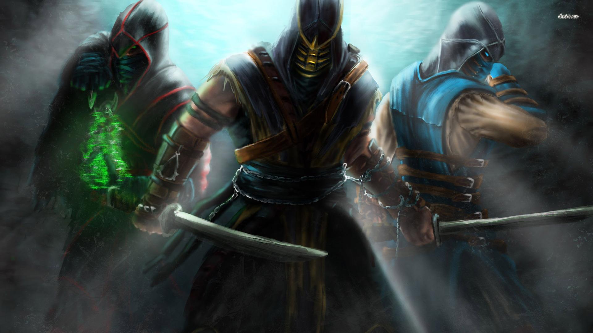 1920x1080 Rain Mortal Kombat Wallpaper