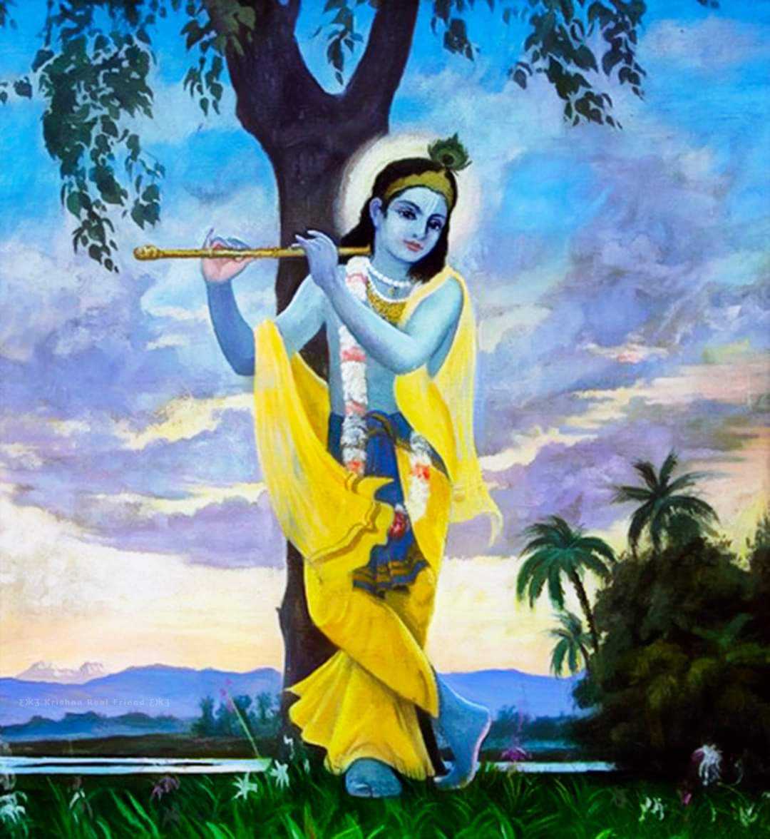 1080x1176 Krishna Beautiful Painting HD