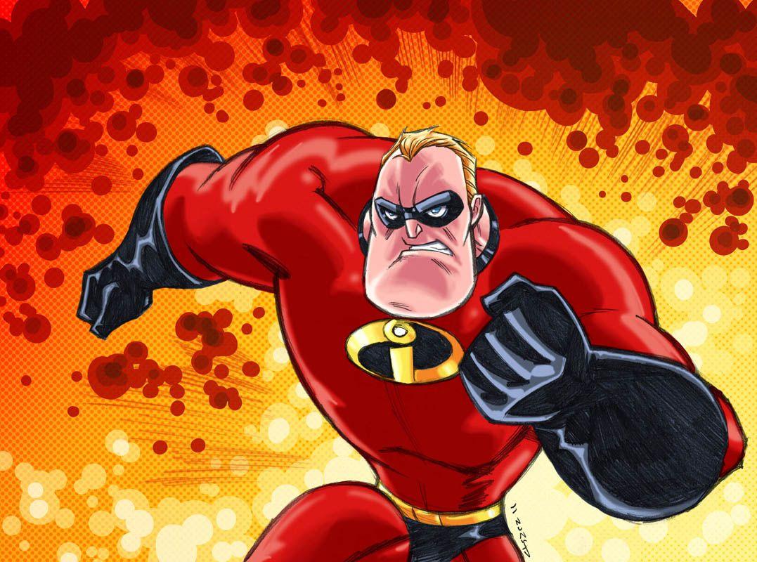 1077x800 Mr. Incredible. The incredibles, Pixar films, Superhero art