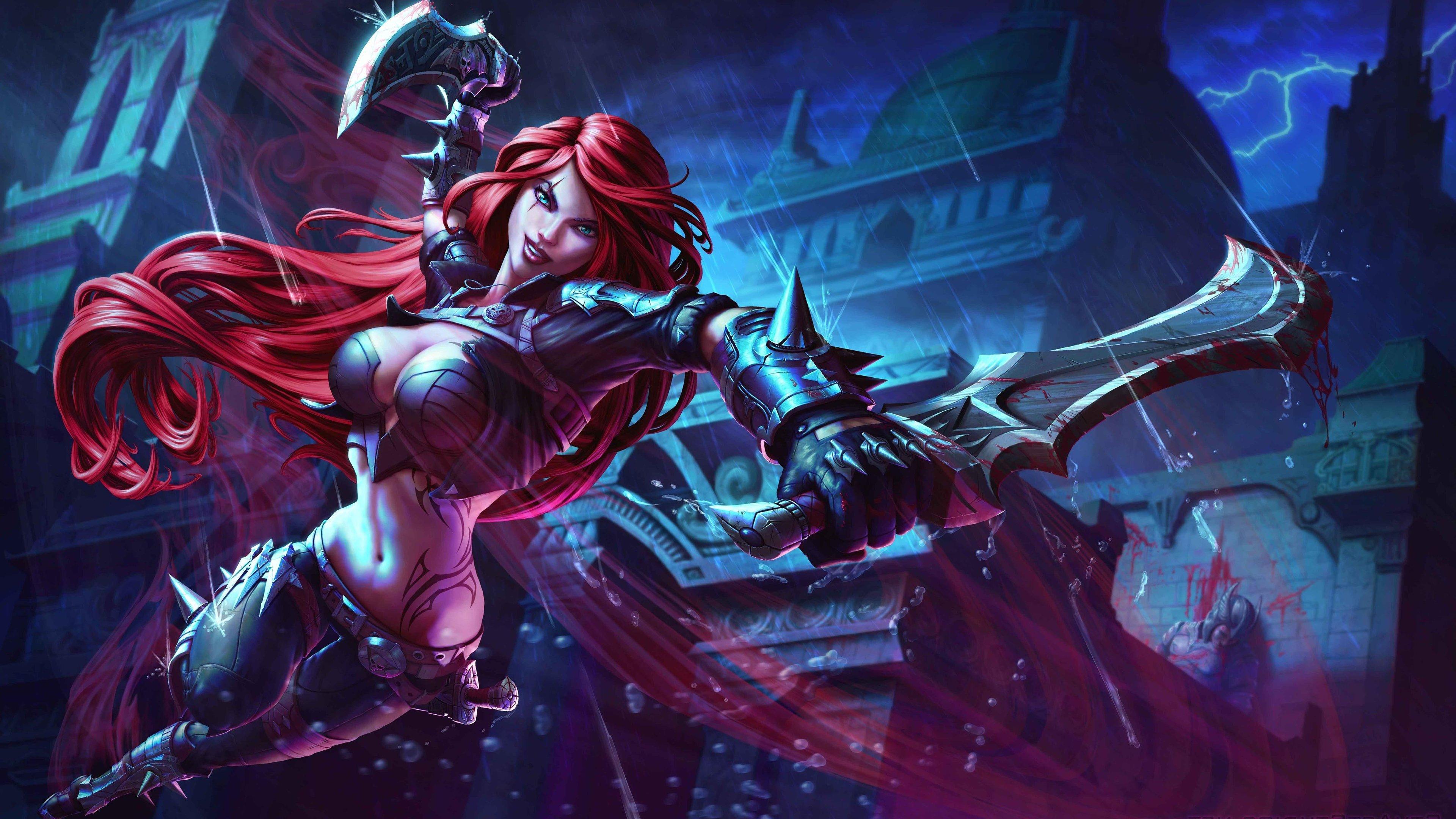 3840x2160 Wallpaper 4k Katarina League Of Legends Wallpaper