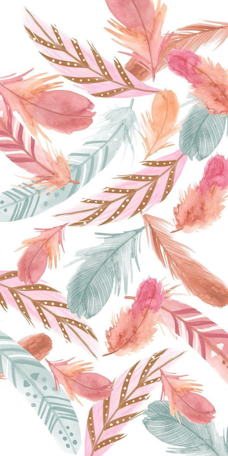 736x1472 Wallpaper HD - #Casetify #iPhone #Art #Design #Illustrations - Feather wallpaper, iPhone art, Pretty wallpaper