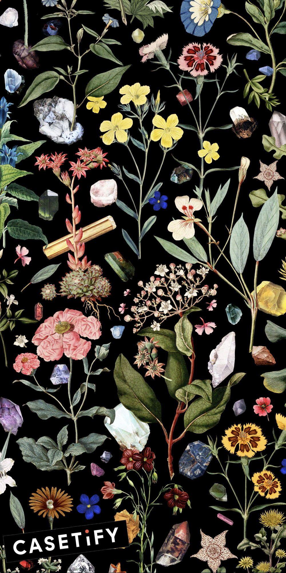 1000x2000 casetify #iPhone #Case #Cases #Art #Design #Pattern #Animals #Floral #Flowers #Cool #Wallpaper #Beautiful# P. Plant wallpaper, Flower wallpaper, Gothic wallpaper