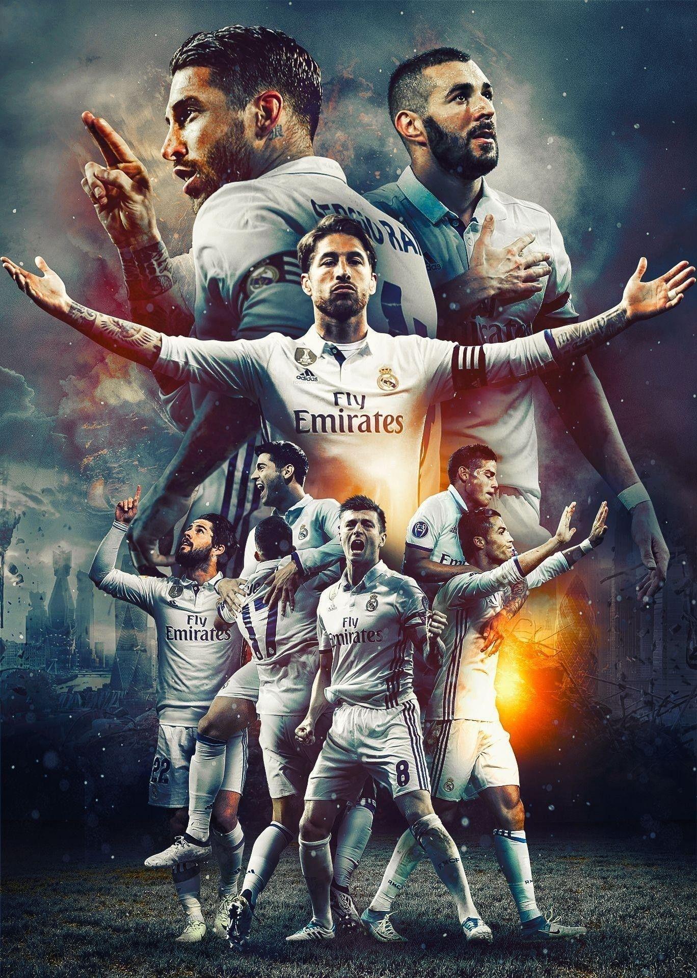 1368x1920 Real Madrid Team Wallpaper