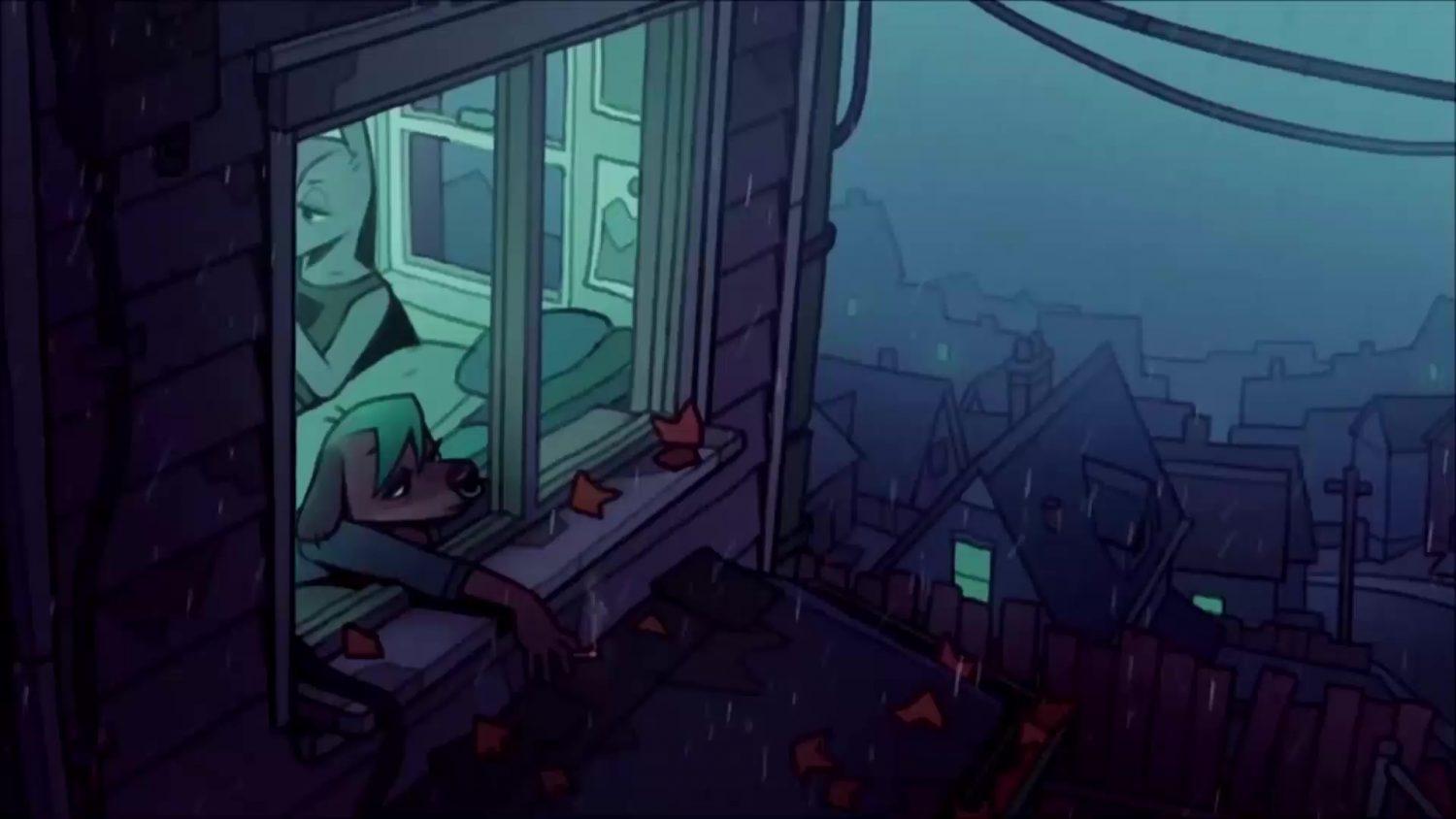 1500x844 Chilling In The Rain Live Wallpaper
