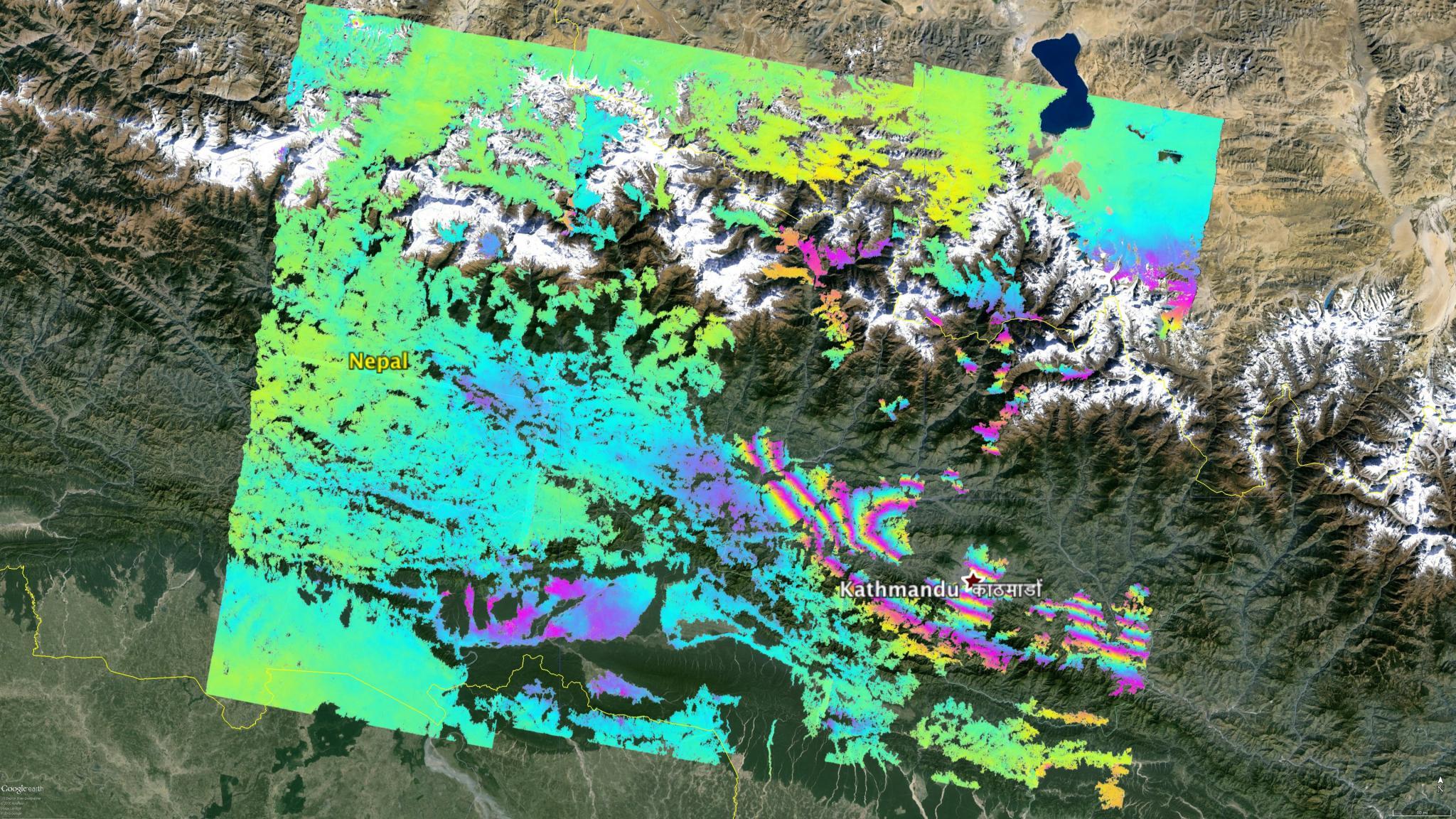 2048x1152 ARIA Project Maps Deformation of Earth's Surface from Nepal Quake
