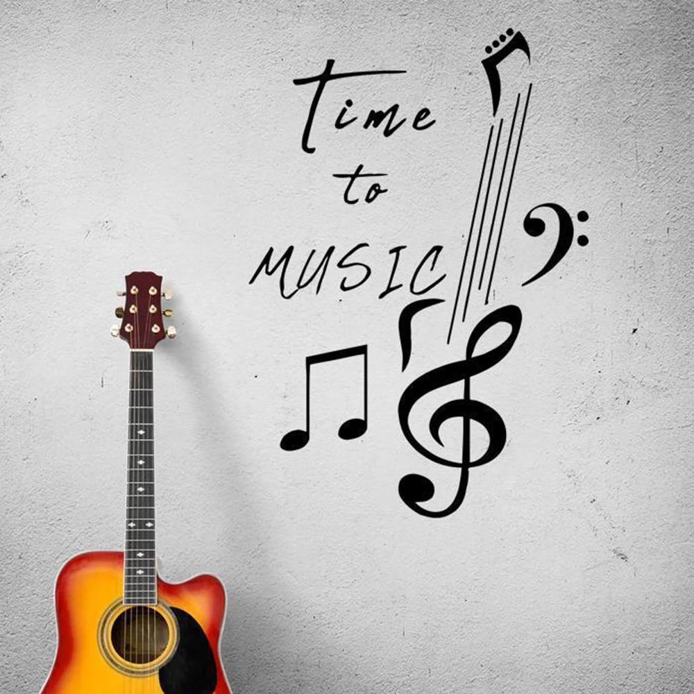 1000x1000 Music Notes Inscription Melody Song vinyl wall stickers decal home decor diy art mural wallpaper. Wall Stickers