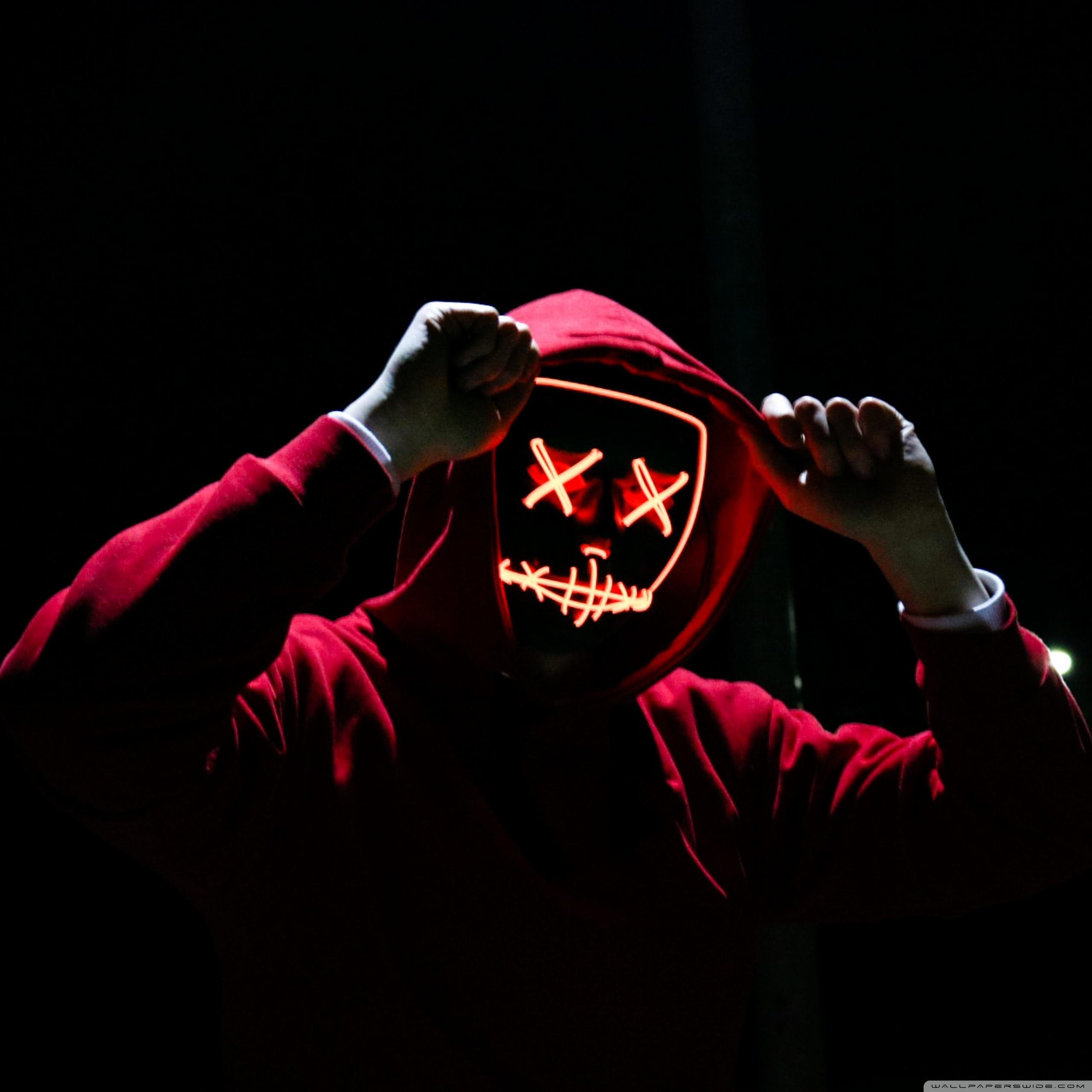 2560x2560 Red Hoodie Man Night Ultra HD Desktop Background Wallpaper for 4K UHD TV : Widescreen & UltraWide Desktop & Laptop : Multi Display, Dual Monitor : Tablet