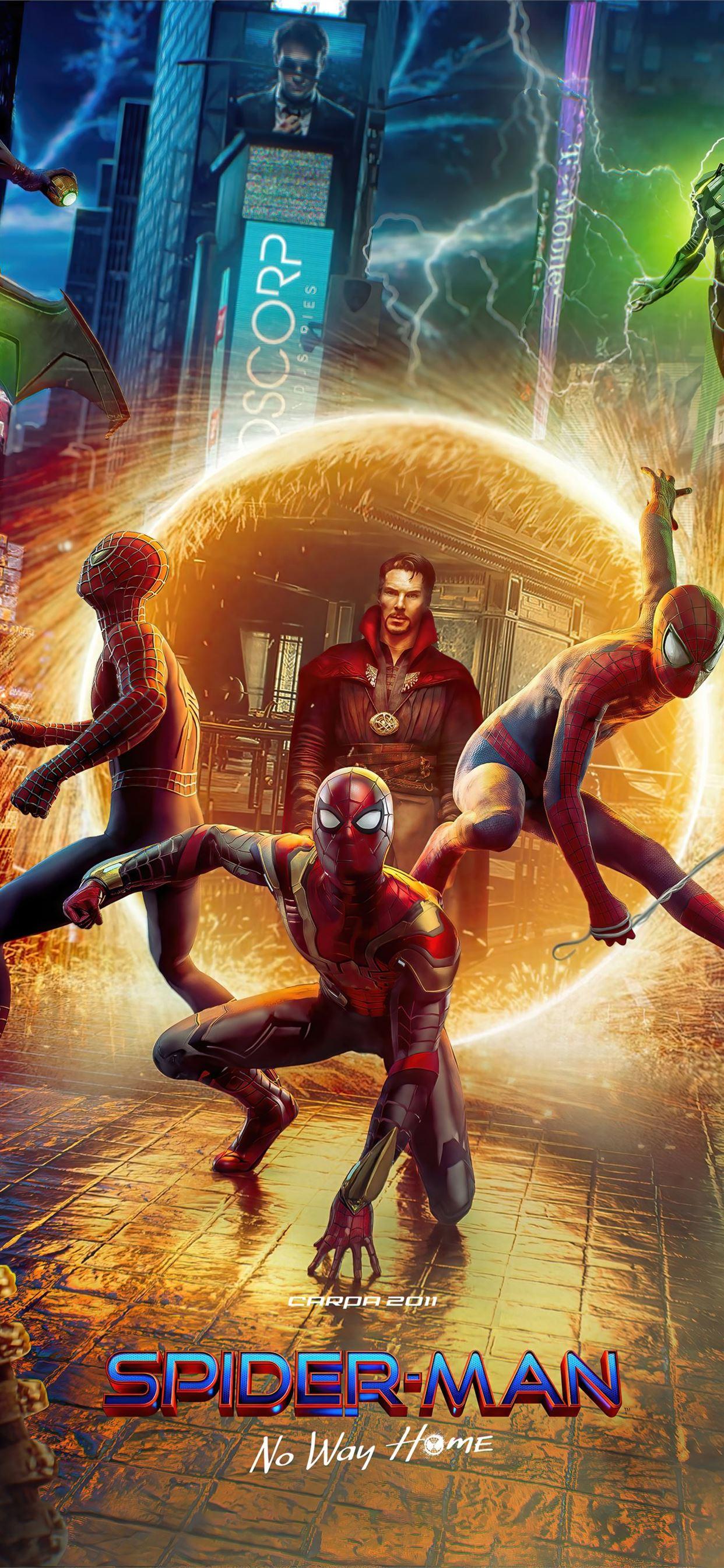 1242x2688 doctor strange in spider man no way home 4k iPhone 11 Wallpaper Free Download