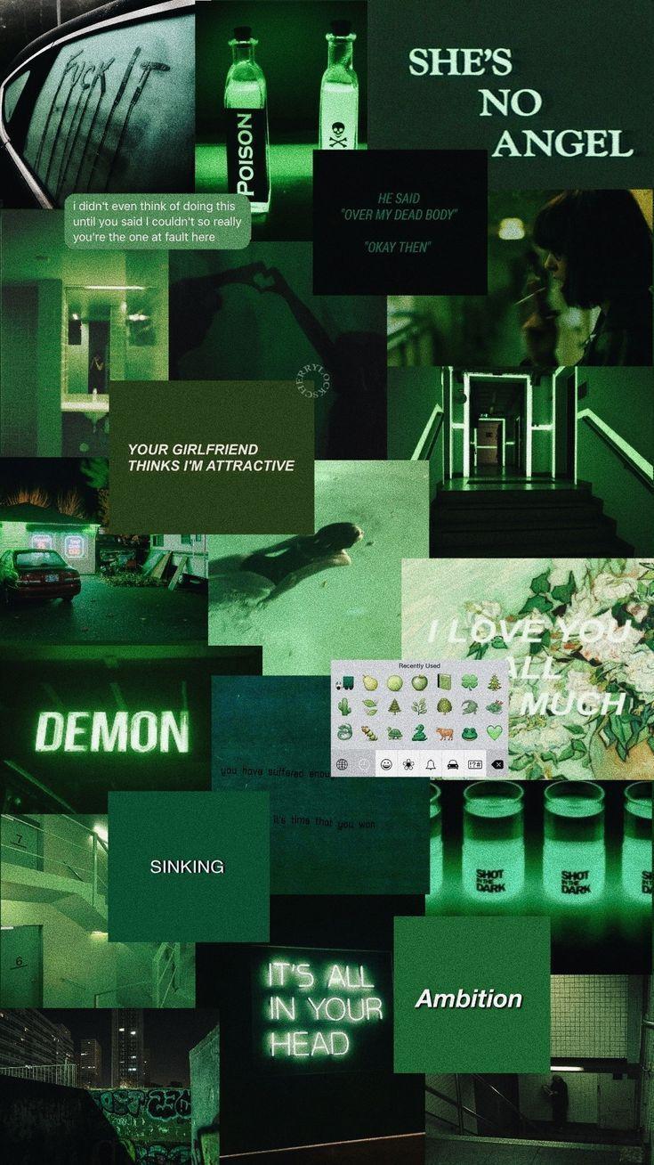 735x1308 Green Baddie Wallpaper