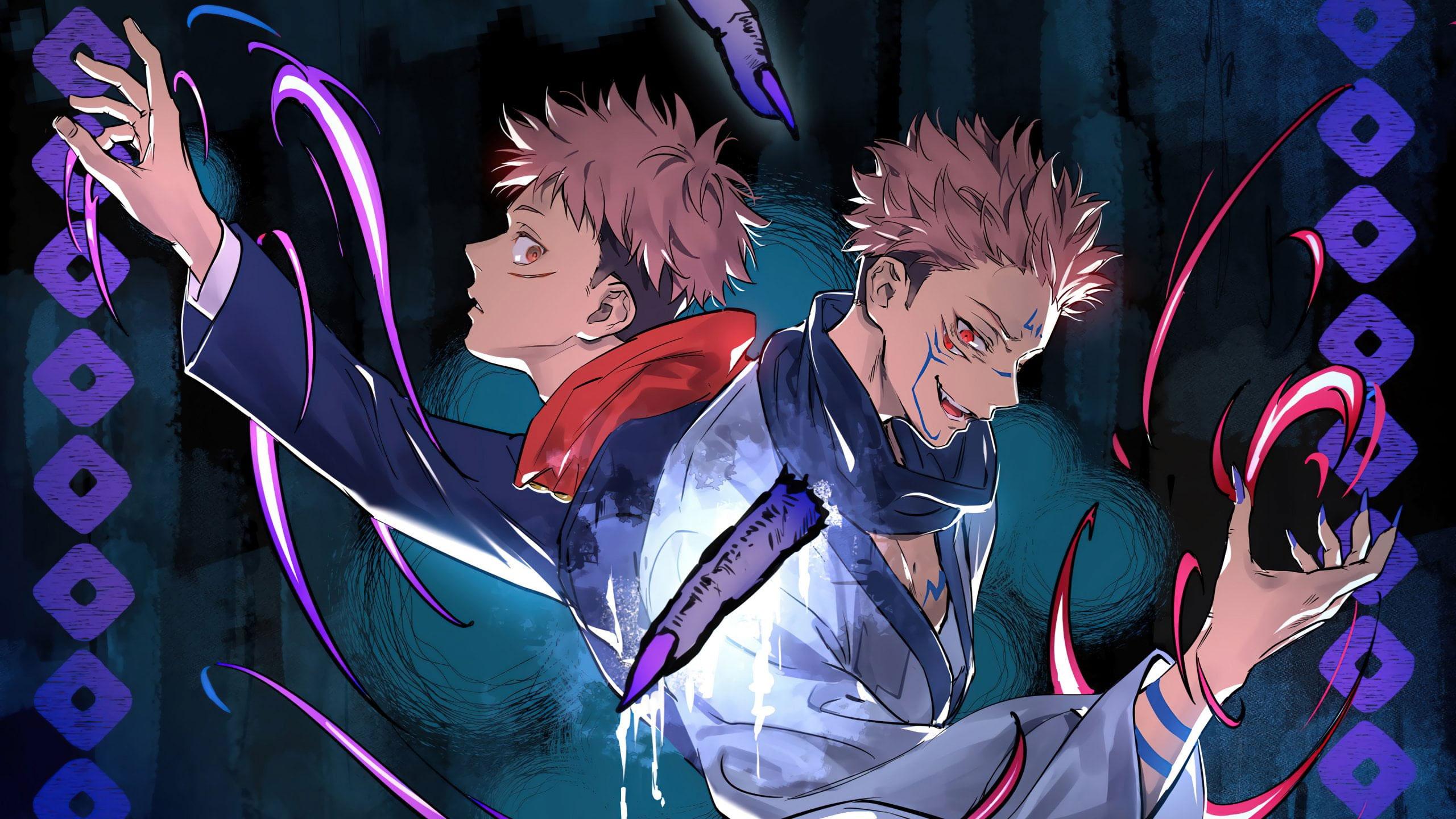 2560x1440 Wallpaper Jujutsu Kaisen, Yuji Itadori, Sukuna