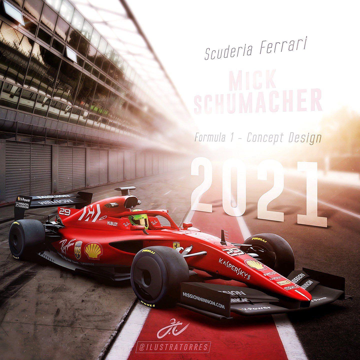 1440x1440 Ferrari F1 Wallpaper