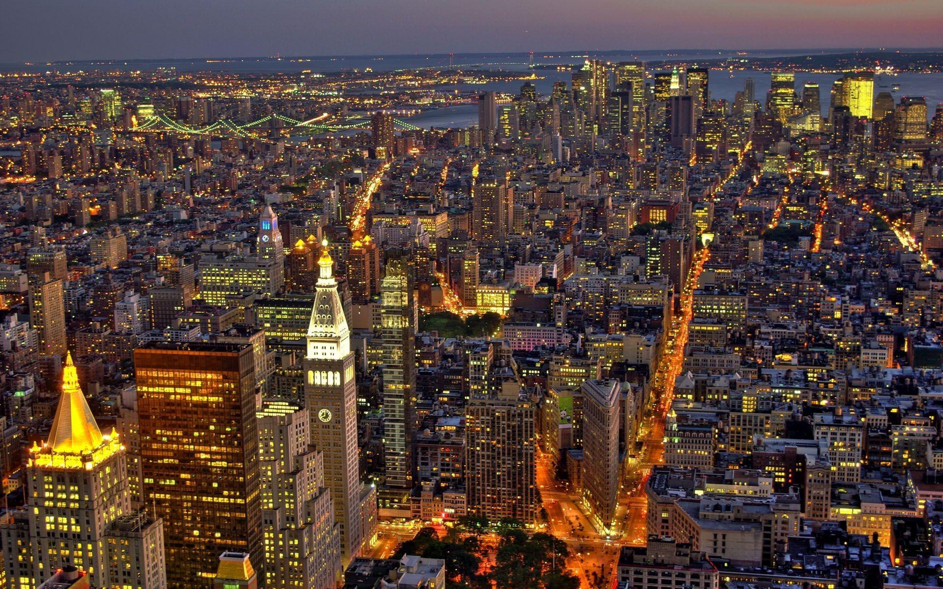 1920x1200 NYC at Night Wallpaper