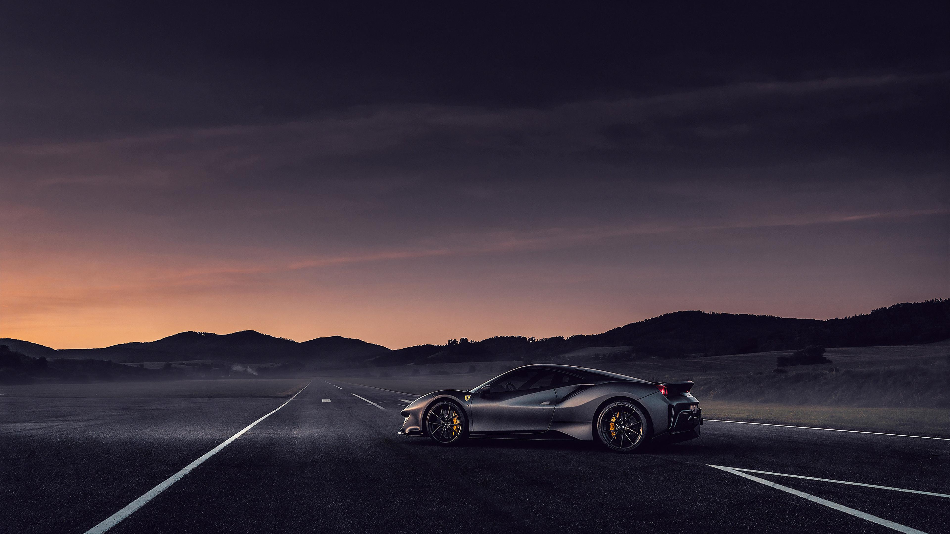 3840x2160 Wallpaper 4k Ferrrari On Road Side Wallpaper