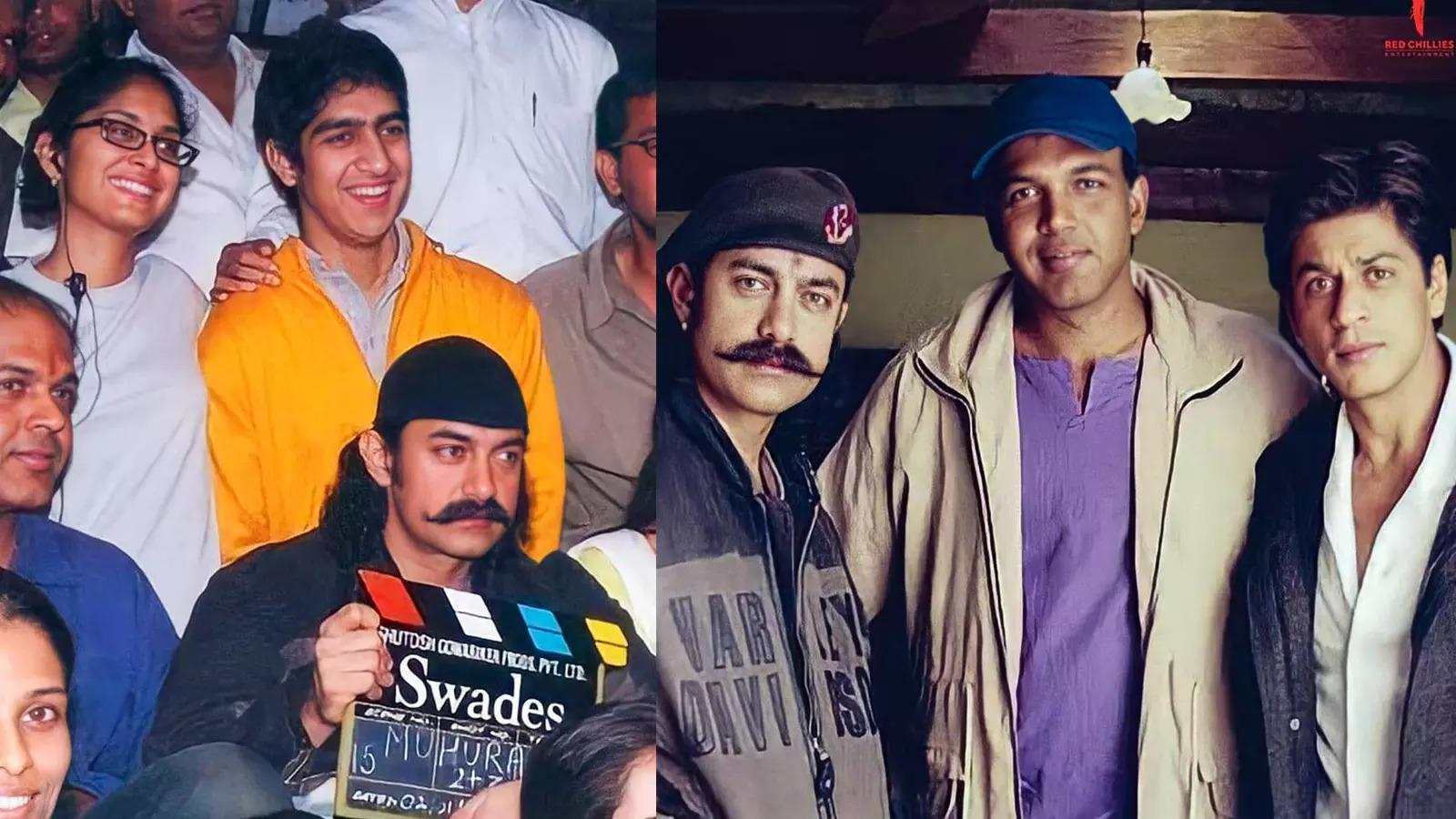 1600x900 Throwback: When 'Mangal Pandey' Aamir Khan was captured with Kiran Rao and Ayan Mukerji on the sets of 'Swades' with Shah Rukh Khan. Entertainment of India Videos