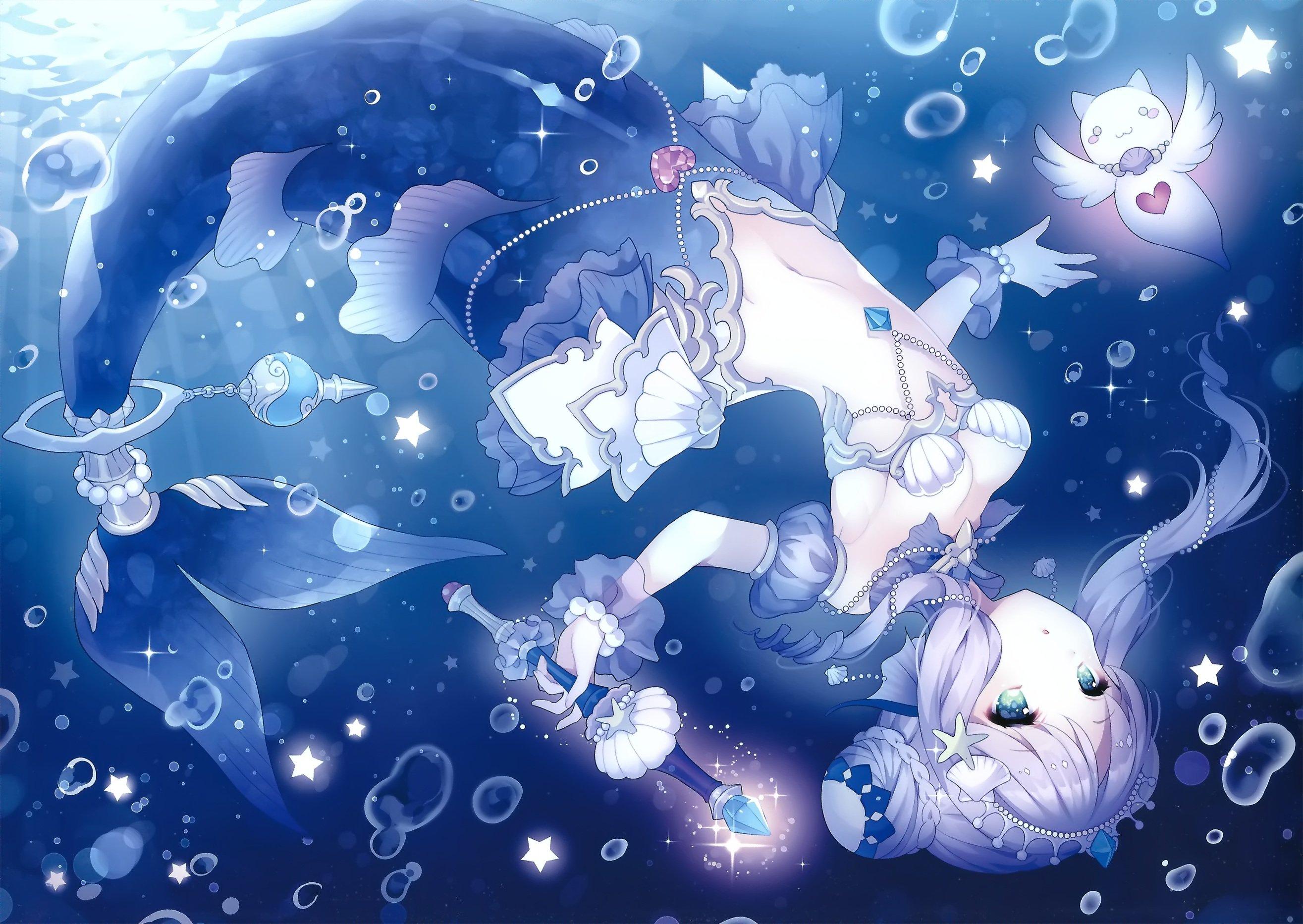 Mermaid anime art HD wallpapers | Pxfuel