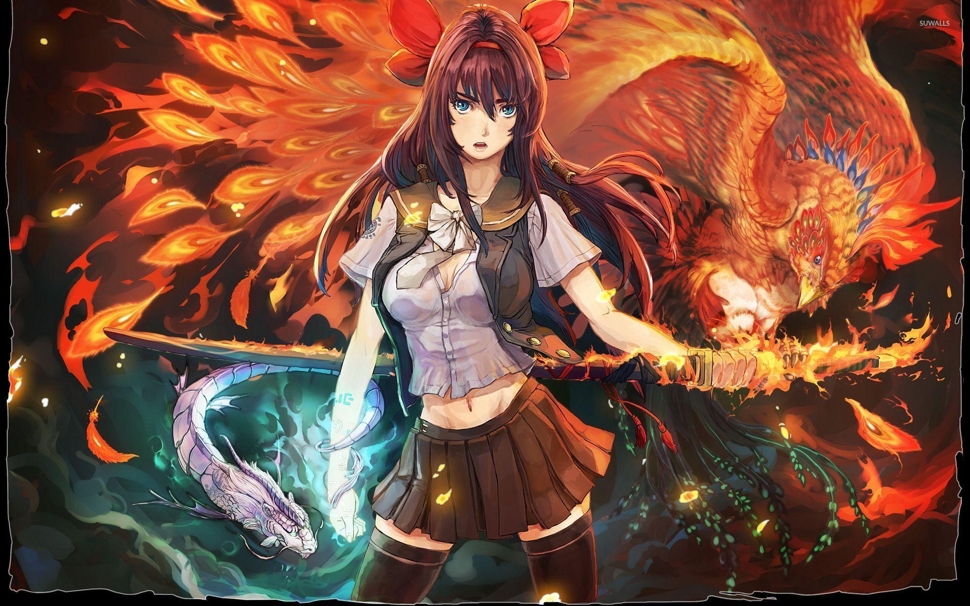 1920x1200 Anime Phoenix Wallpaper