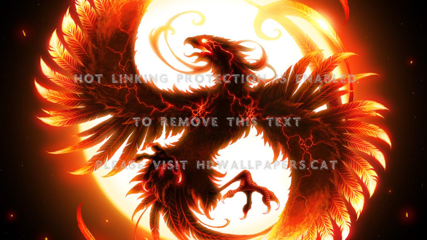 1366x768 Lunar Phoenix Bird Anime Phonenix