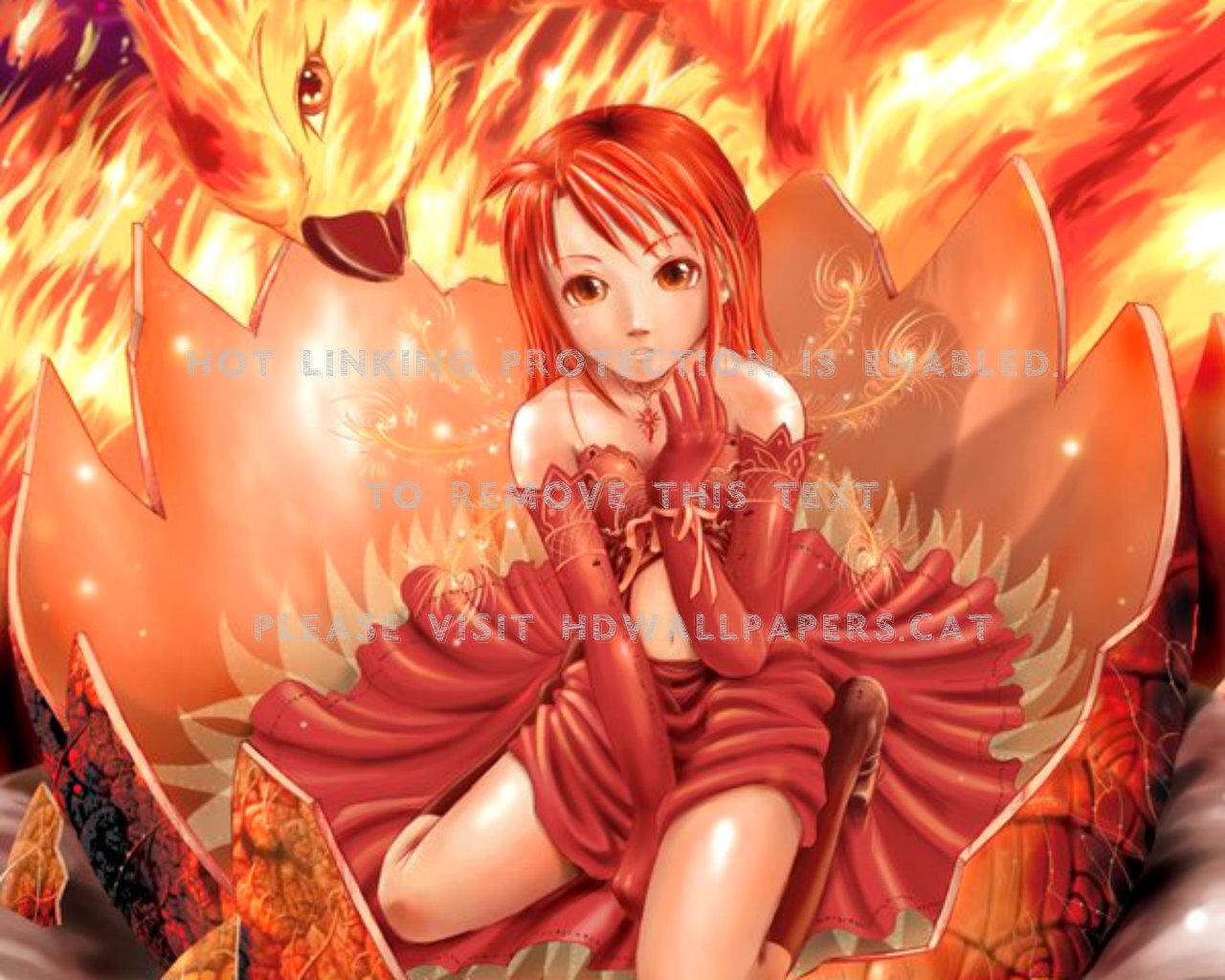 1280x1024 cute anime phoenix gute girl