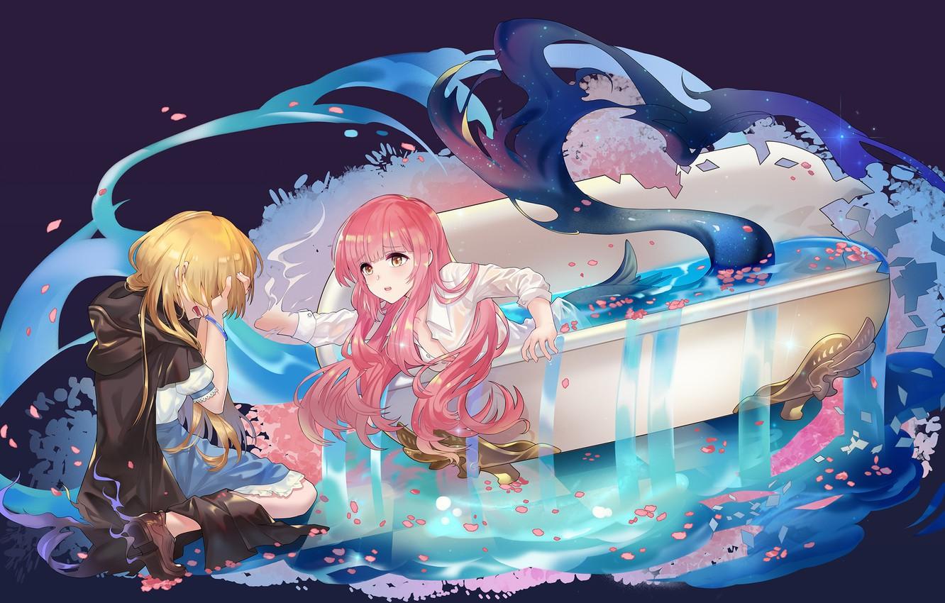 1332x850 Wallpaper girls, mermaid, art, drama, tsubasa19900920 image for desktop, section арт