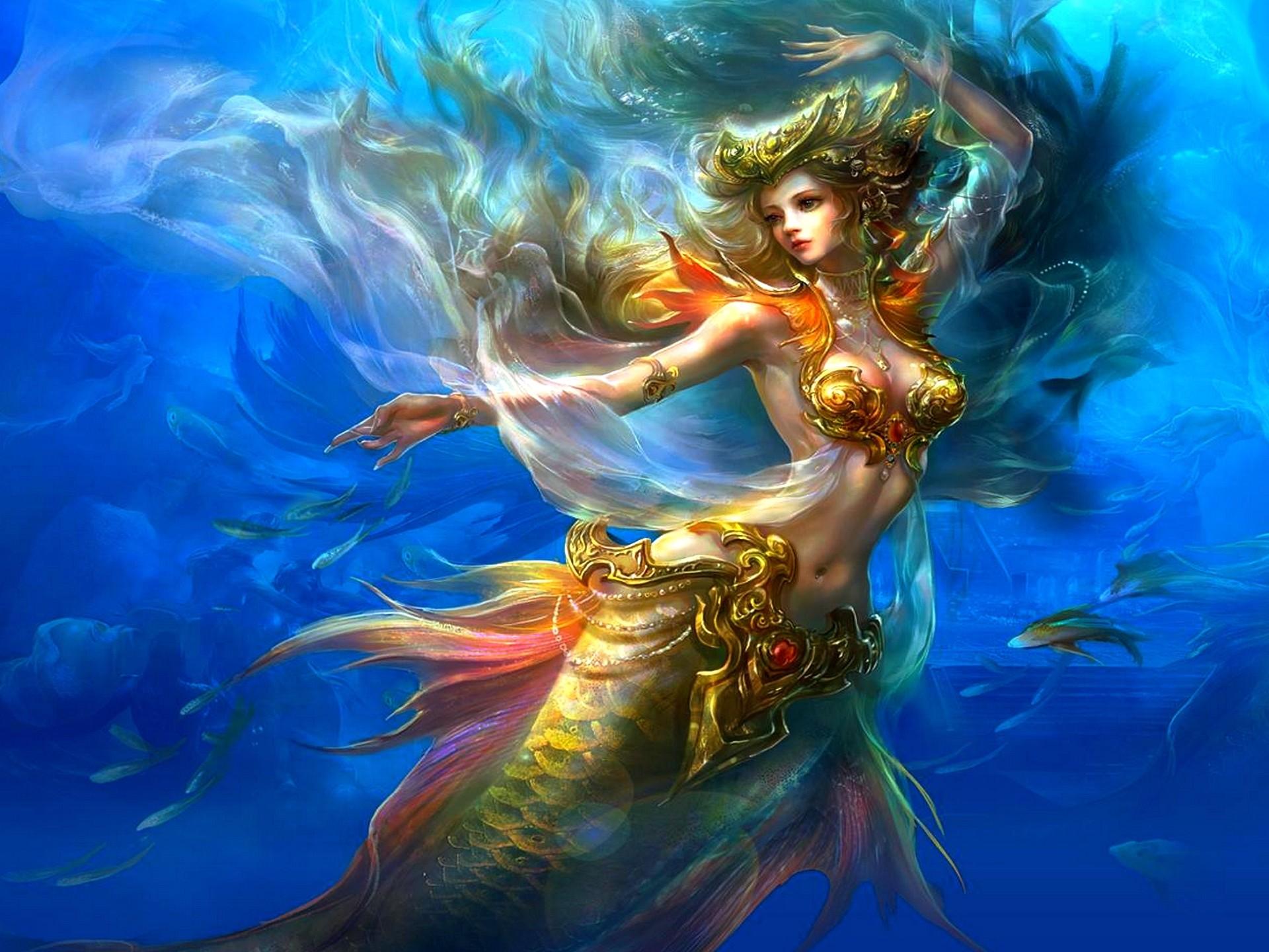 1920x1440 Anime Mermaid