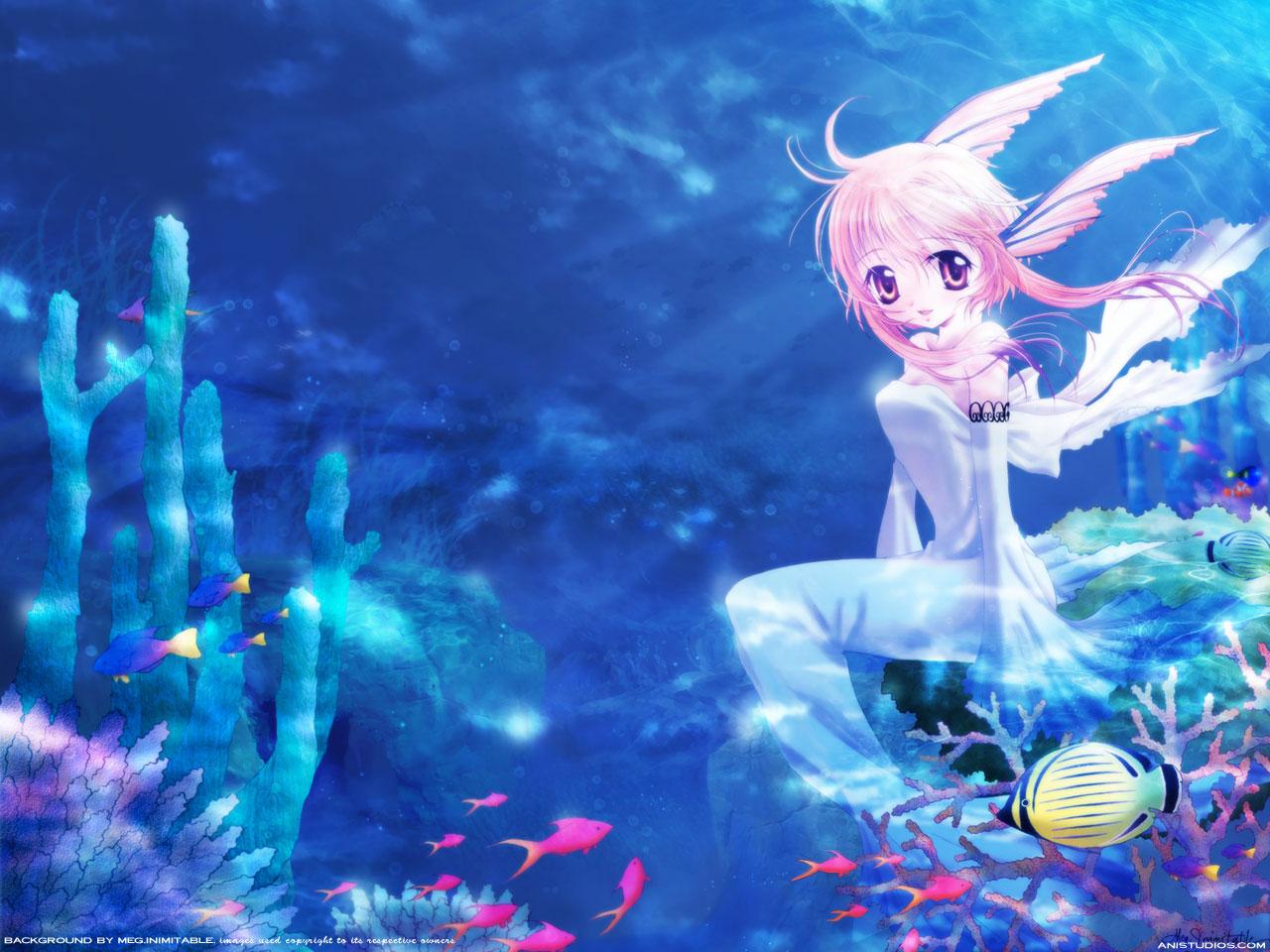 1280x960 Anime Mermaid Wallpaper