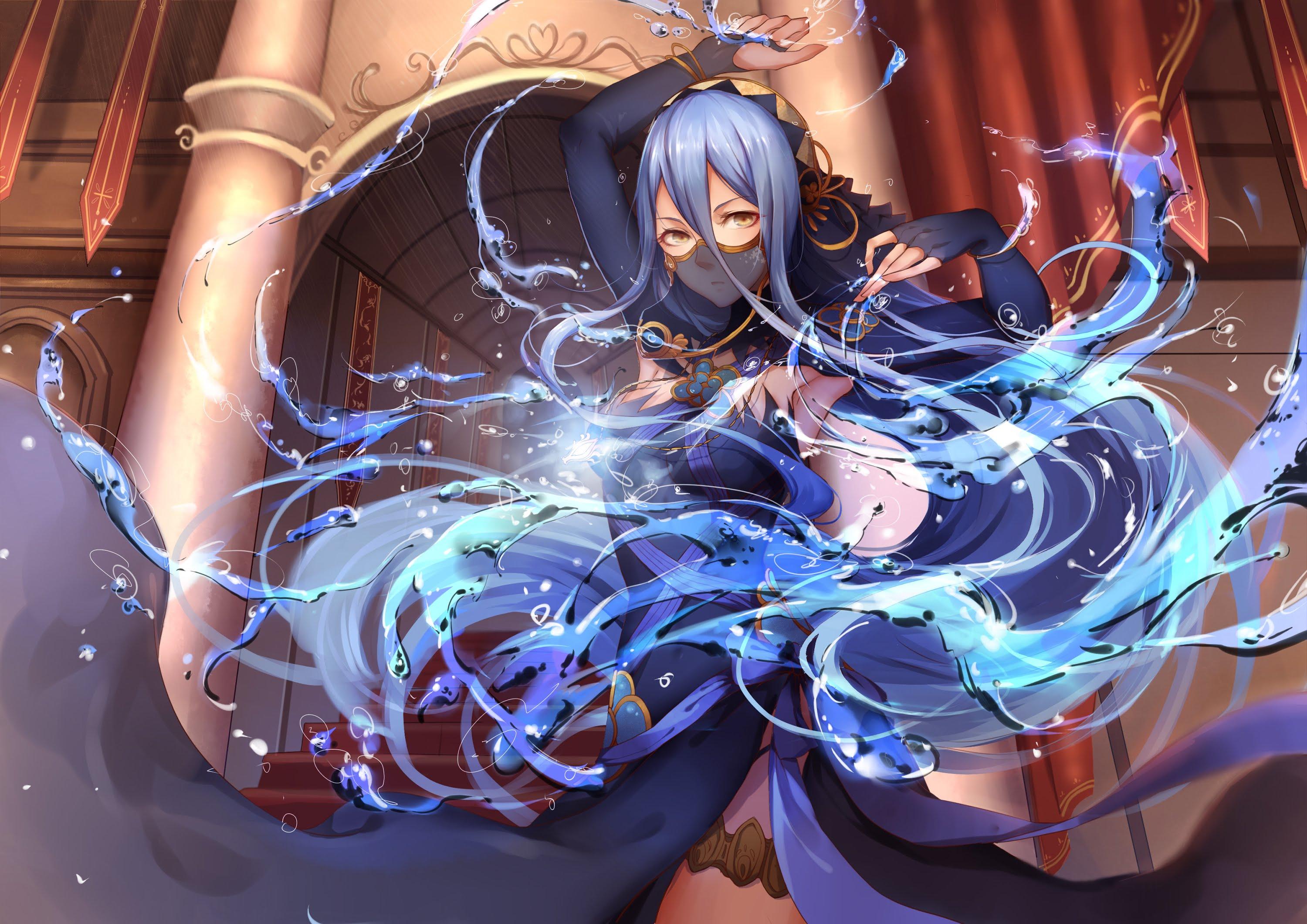 3000x2121 Fire Anime Phoenix Girl