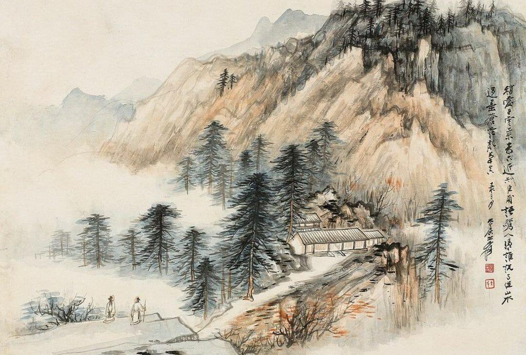 1080x729 Mountain: Asian Japanese Chinese Paintings Art Mountain Wallpaper HD (2022)