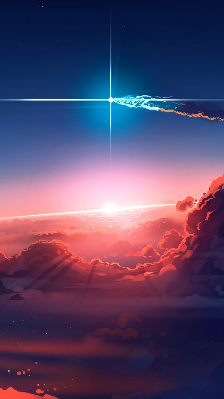 750x1334 Download wallpaper 750x1334 clouds, sky, anime, iphone iphone 750x1334 HD background, 24784