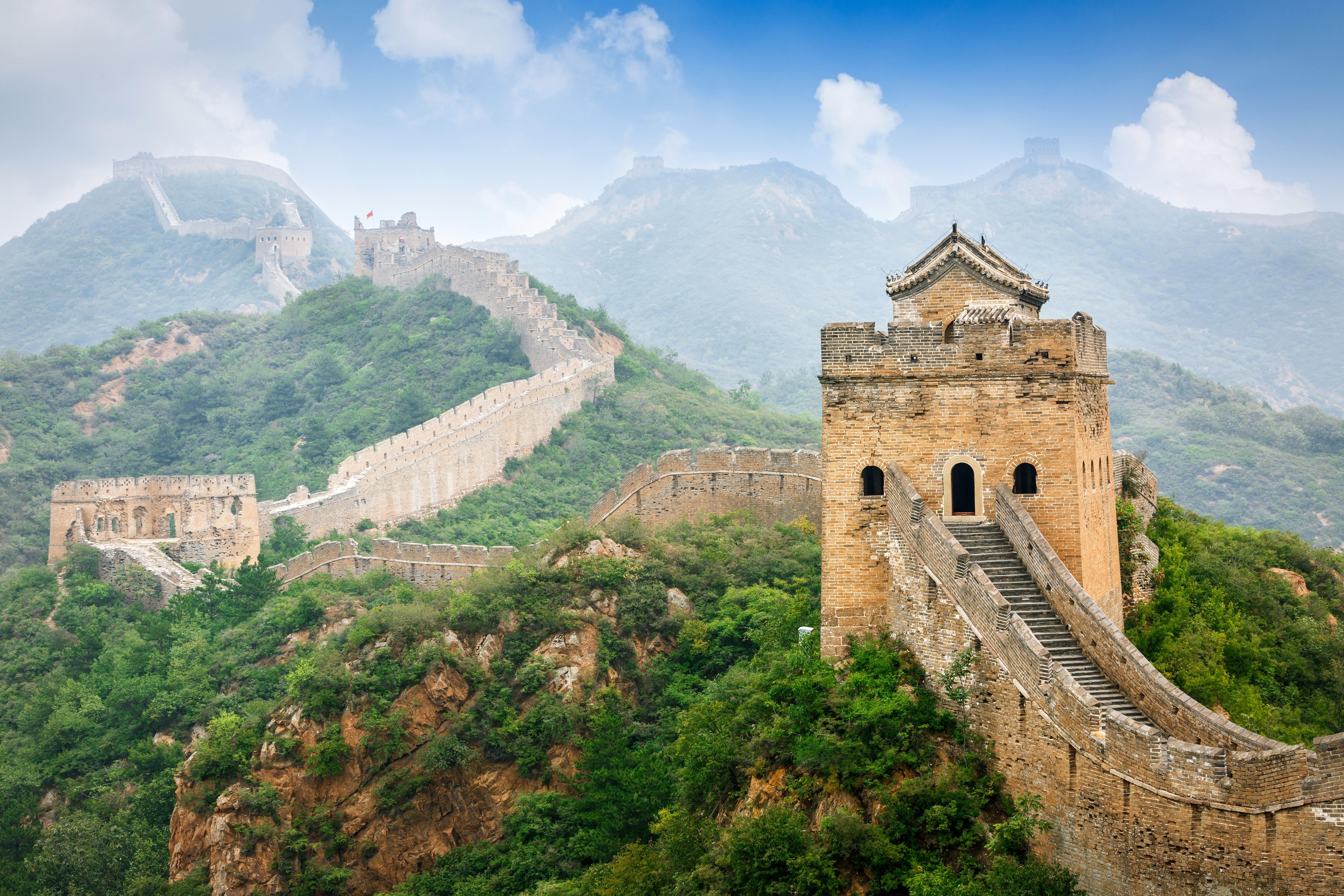 4800x3200 4K, China, The Great Wall of China, Mountains HD Wallpaper
