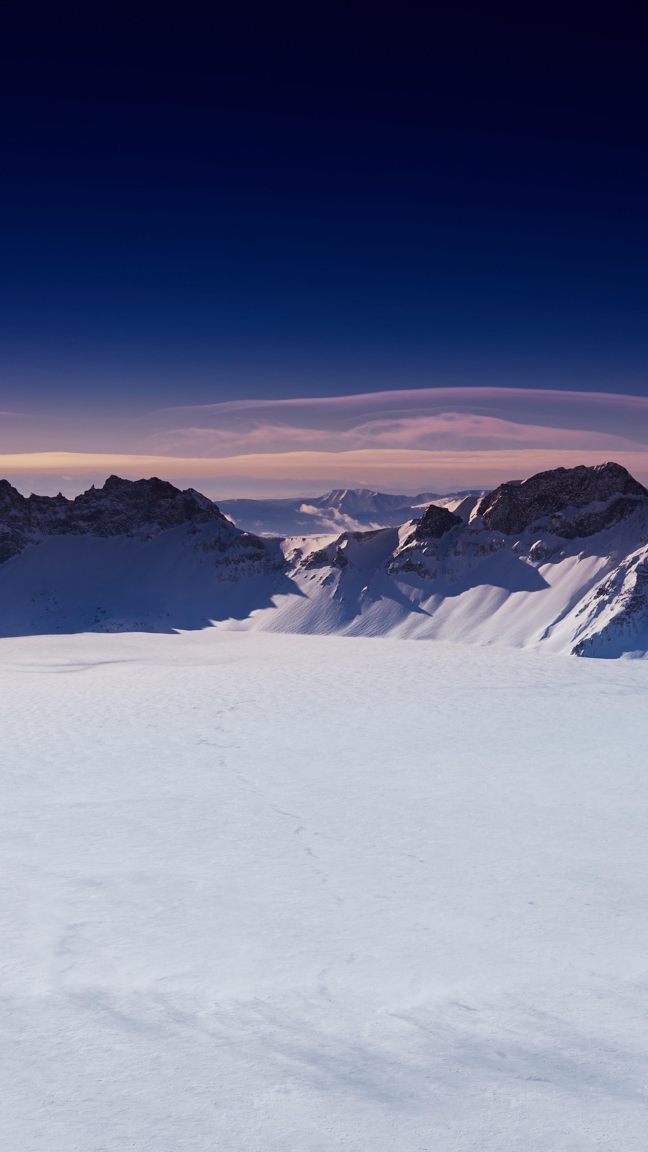 2160x3840 Wallpaper Changbai, mountain, China, snow, winter, sky, clouds, 5k, Nature