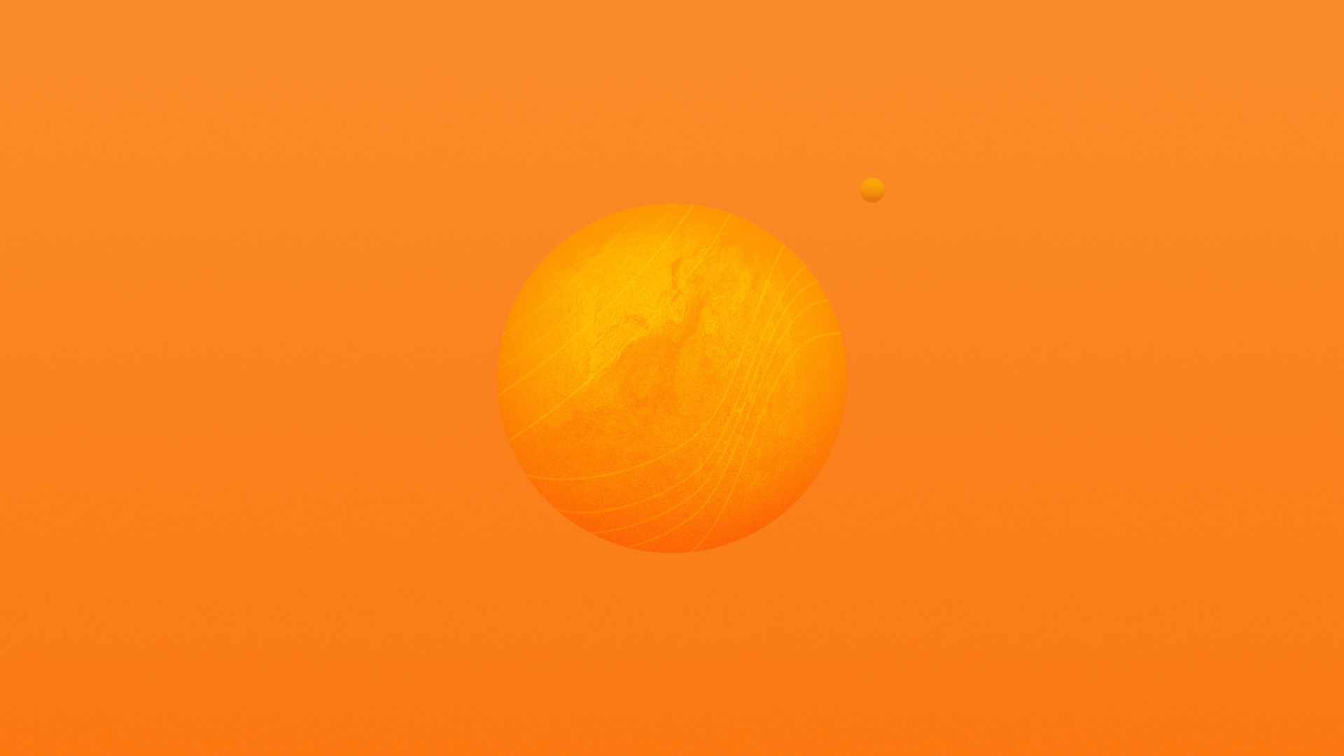 1920x1080 Orange planet