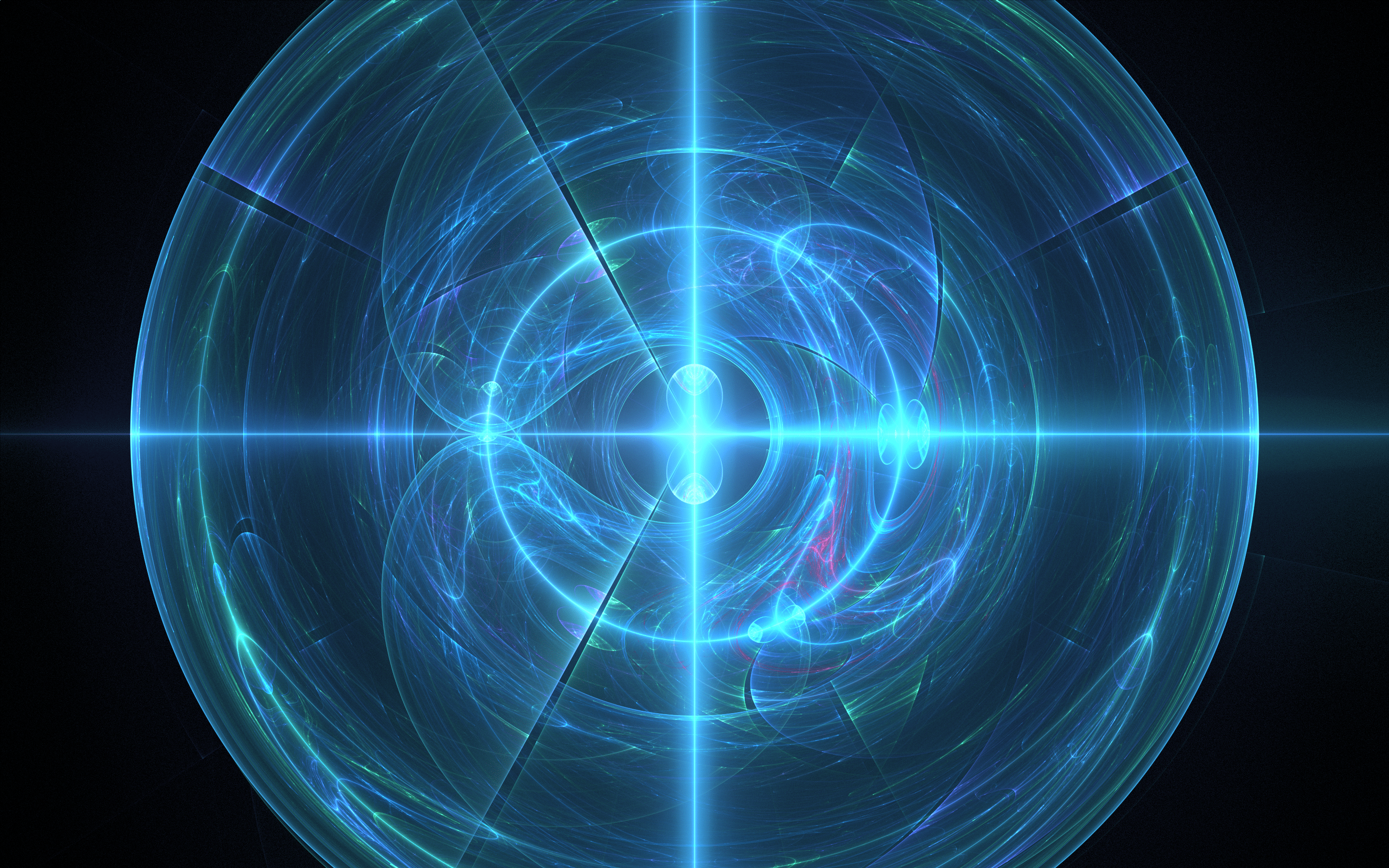2880x1800 Blue Light Ball HD Wallpaper