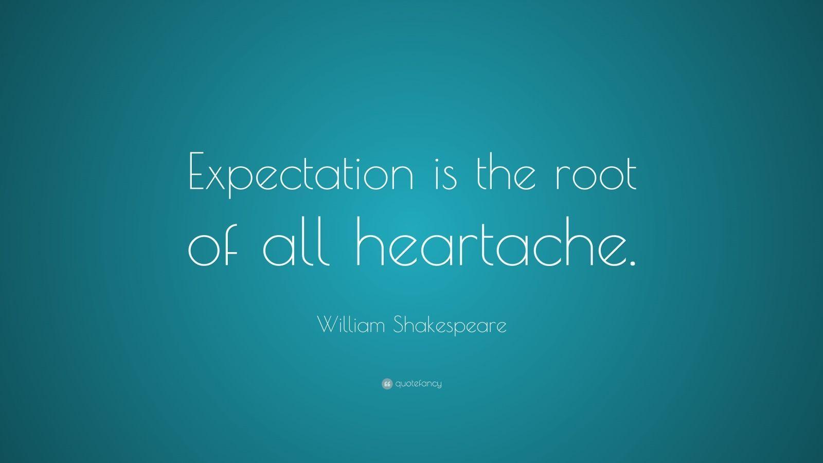 1600x900 William Shakespeare Quote: “Expectation is the root of all heartache.”. William shakespeare quotes, Shakespeare quotes, Poems
