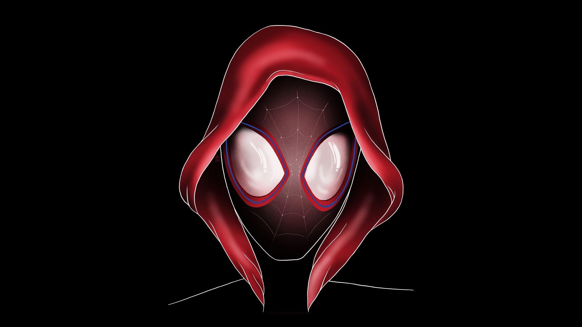 1920x1080 Minimal, 2019 Movie, Artwork, Miles Morales, Spider Man Wallpaper, HD Image, Picture, Background, 07e8dc