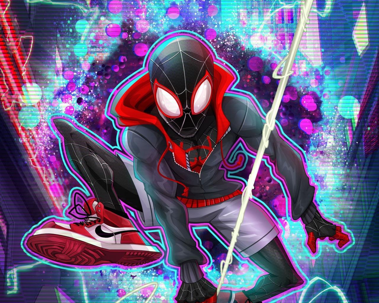 1280x1024 Download Spider Verse, Miles Morale, Movie, Fan Art 1280x1024 Wallpaper, Standard 5:4 Fullscreen Wallpaper, 1280x1024 HD Image, Background, 19389