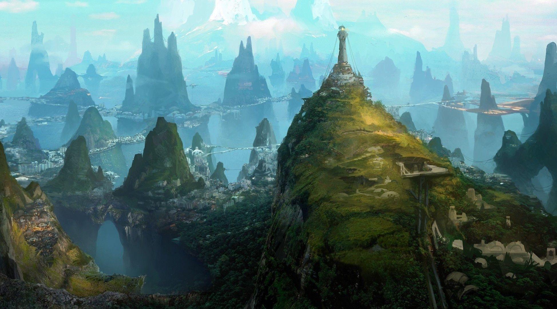 1947x1080 Fantasy Landscape Wallpaper