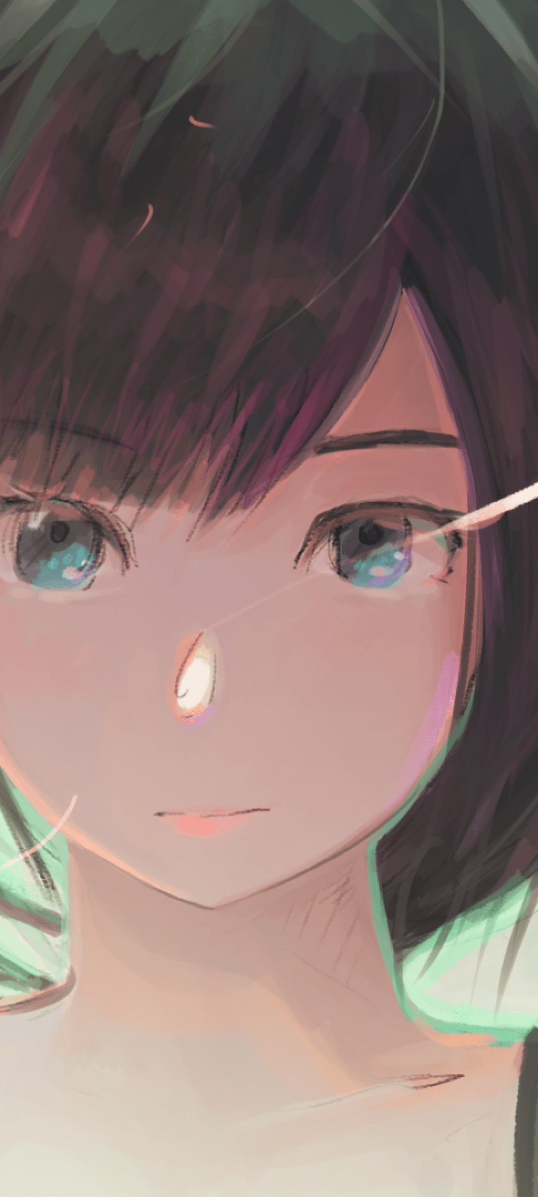 1080x2400 Download 1080x2400 Cute Anime Girl, Short Hair, Face Portrait Wallpaper for Samsung Galaxy Note 20 & S20 FE, Xiaomi Mi 10T Pro, Poco F2 Pro