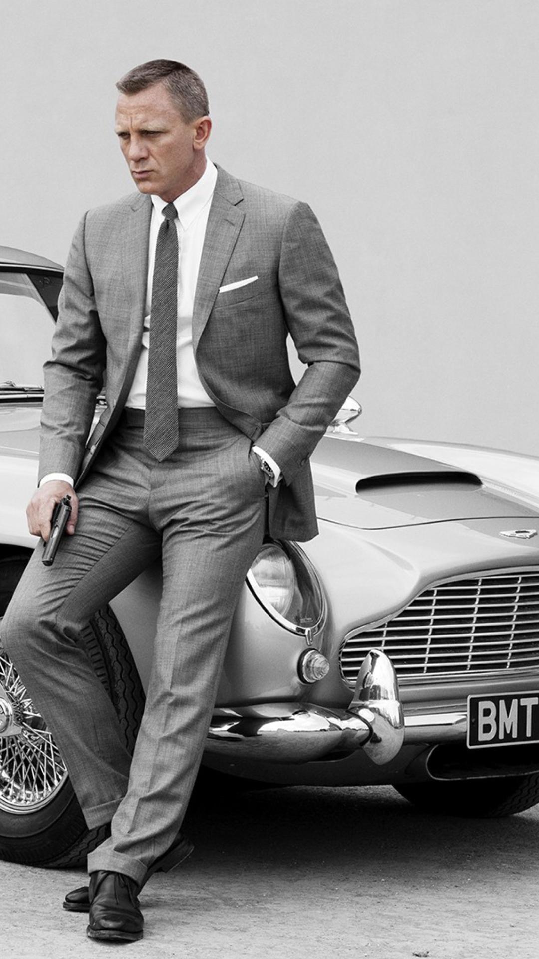 1080x1920 James Bond Grey Suit Wallpaper for iPhone 7 Plus
