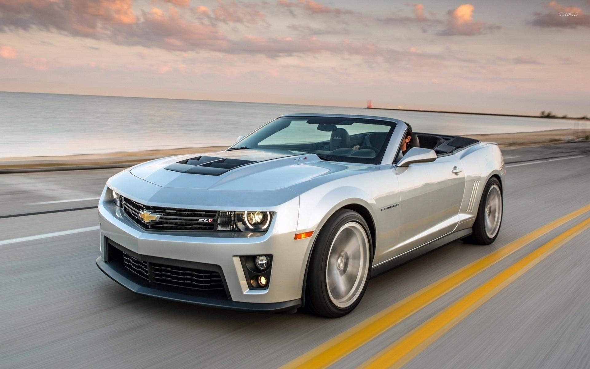 1920x1200 Chevrolet Camaro ZL1 convertible on the road wallpaper wallpaper