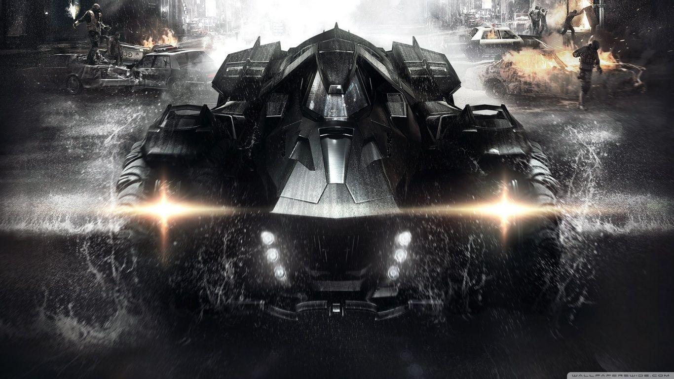 1366x768 Batman Arkham Knight Batmobile HD desktop wallpaper High