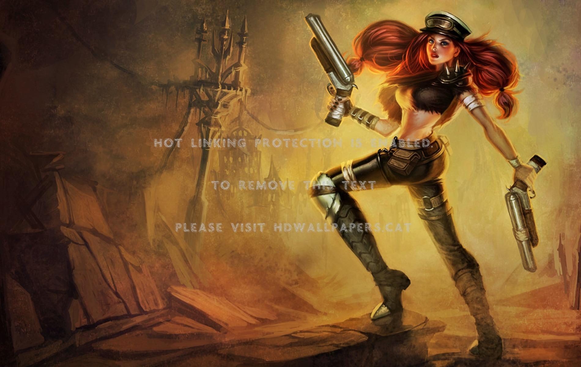 1900x1200 Miss Fortune Game League Of Legends Gun Hat Fortune Road Warrior Skin