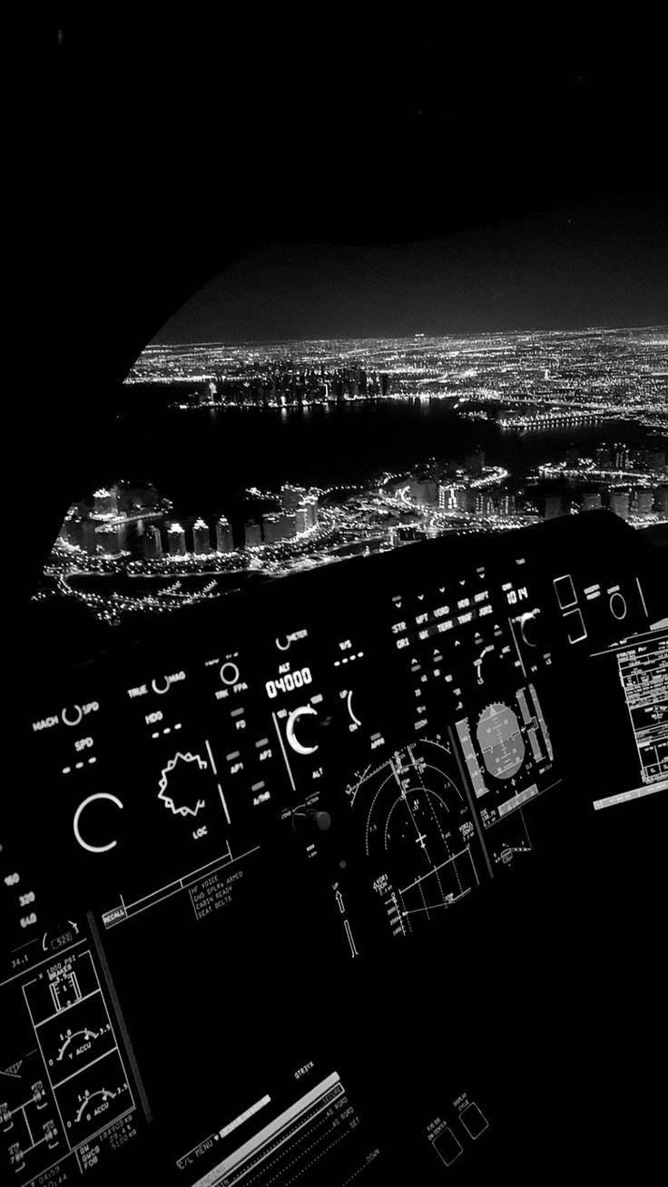 736x1308 Night A350 cockpit. Airplane wallpaper, Floral wallpaper iphone, Aesthetic iphone wallpaper