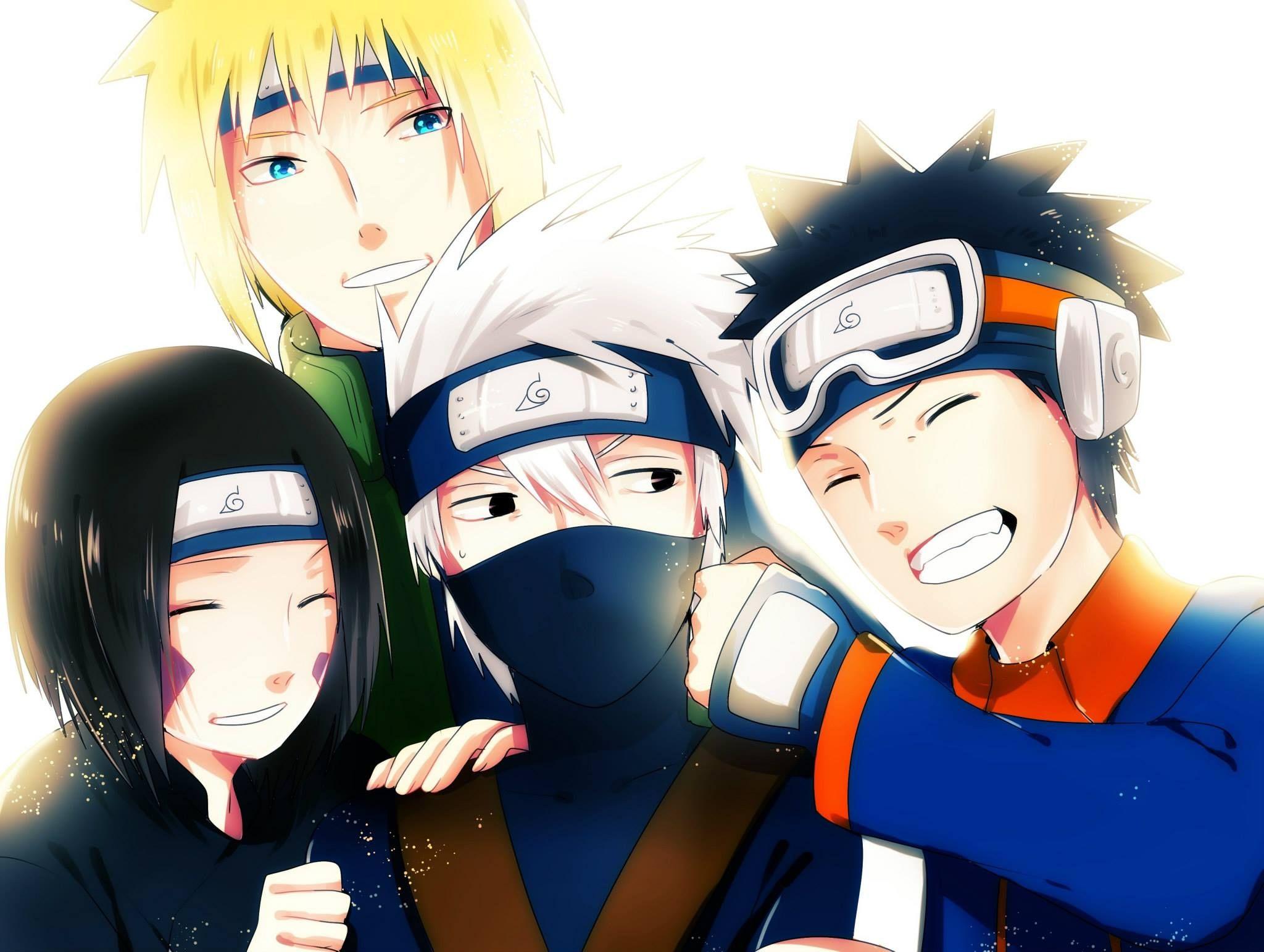 2048x1543 Minato, Kakashi, Obito & Rin (Team Minato). Anime naruto, Naruto wallpaper, Team minato