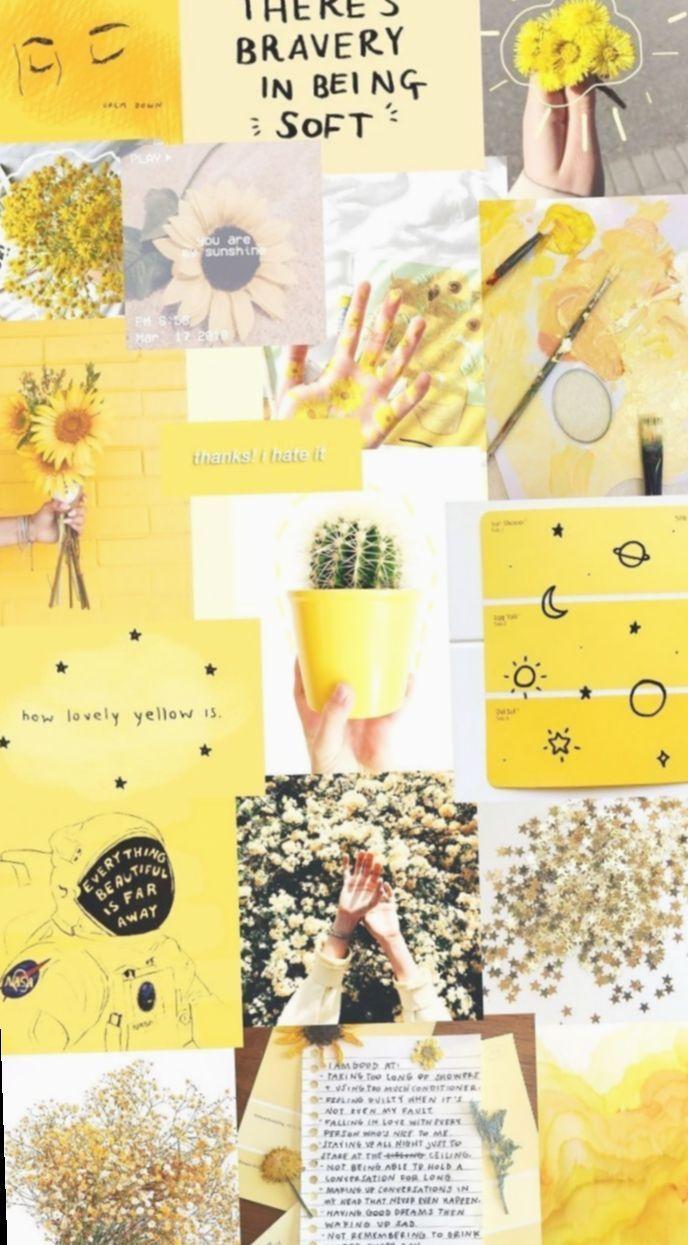 688x1245 Soft Yellow Aesthetic Wallpaper